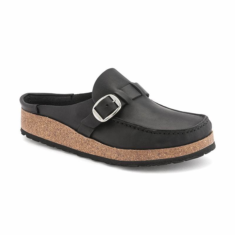 Gentle Lifestyle Slides Women's Buckley Black Oiled Leather