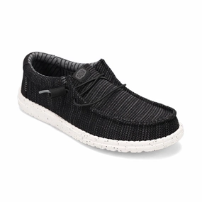Men's Wally Stretch Sox Black/White Flexible Design Low Maintenance