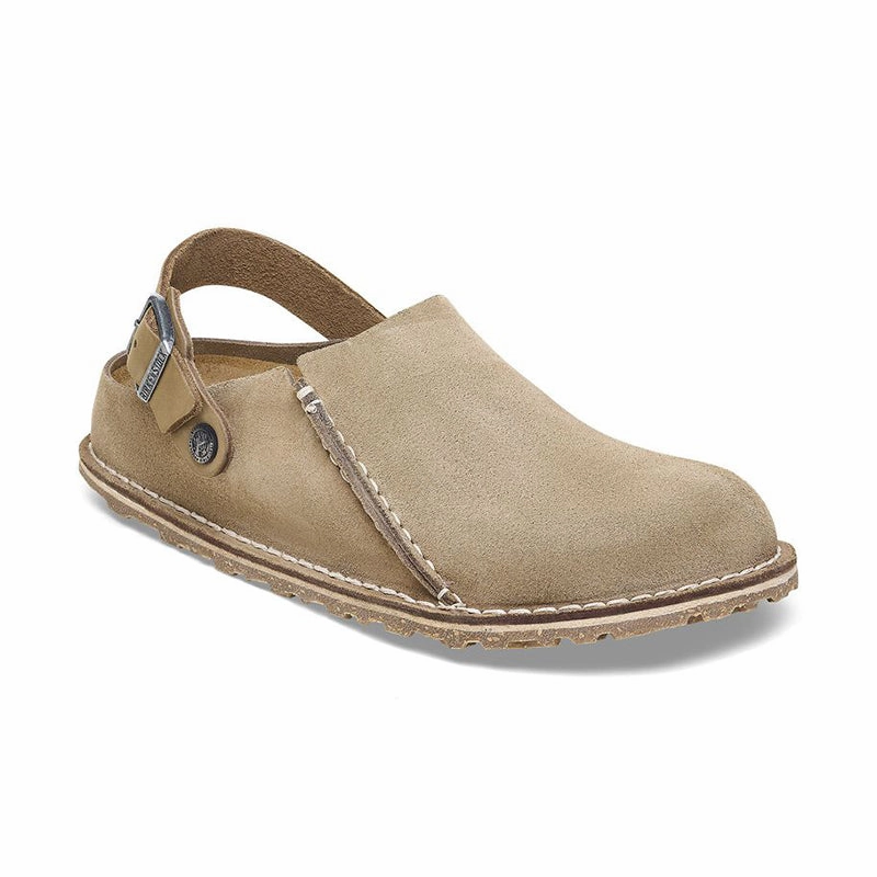 Premium Comfort Slides Men's Lutry Gray Taupe Suede