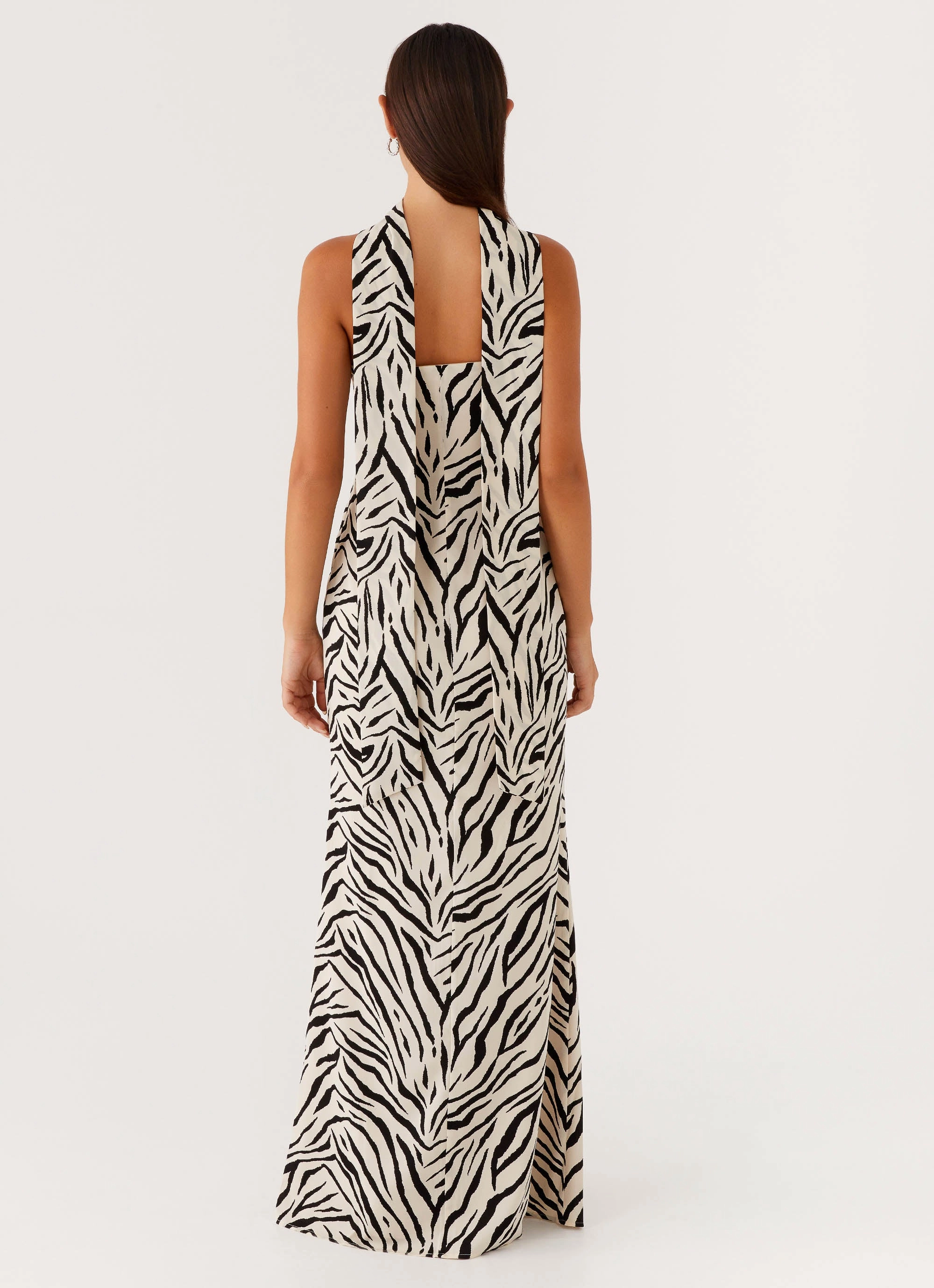 Jigsaw Strapless Maxi Dress - Zebra Calm Energy