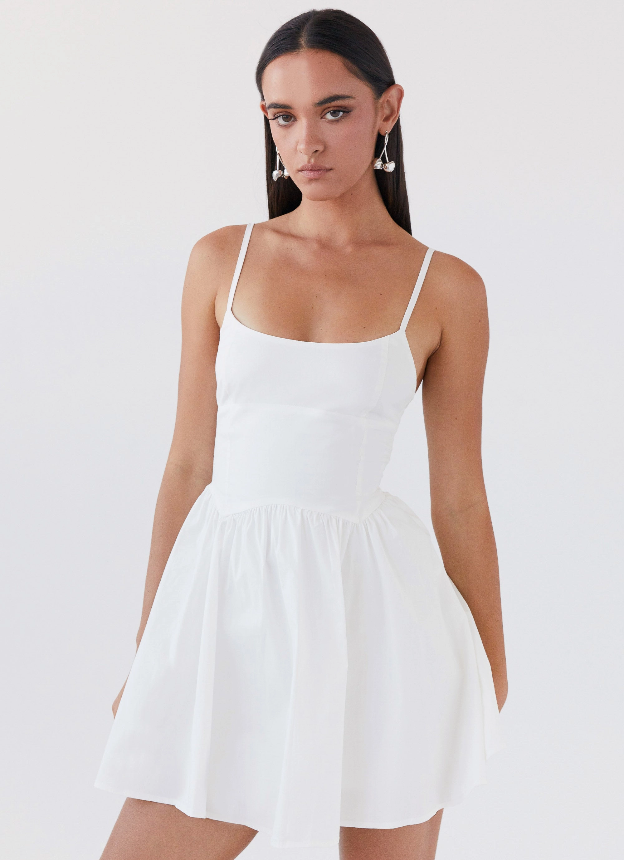 Tesoro Mio Mini Dress - White Basic Shape Smart And Comfortable