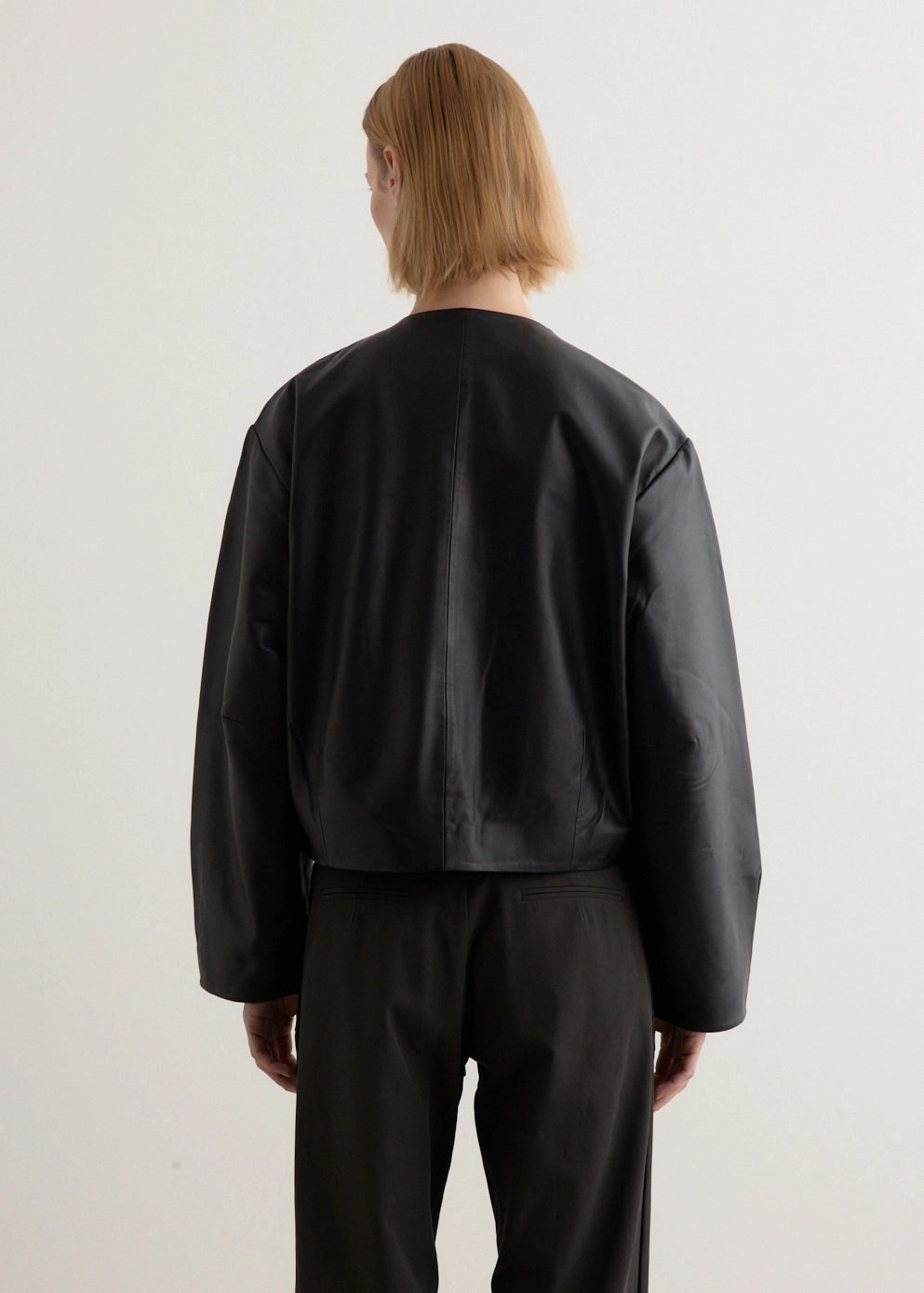 Utility Cocoon Leather Bomber Fashion Use