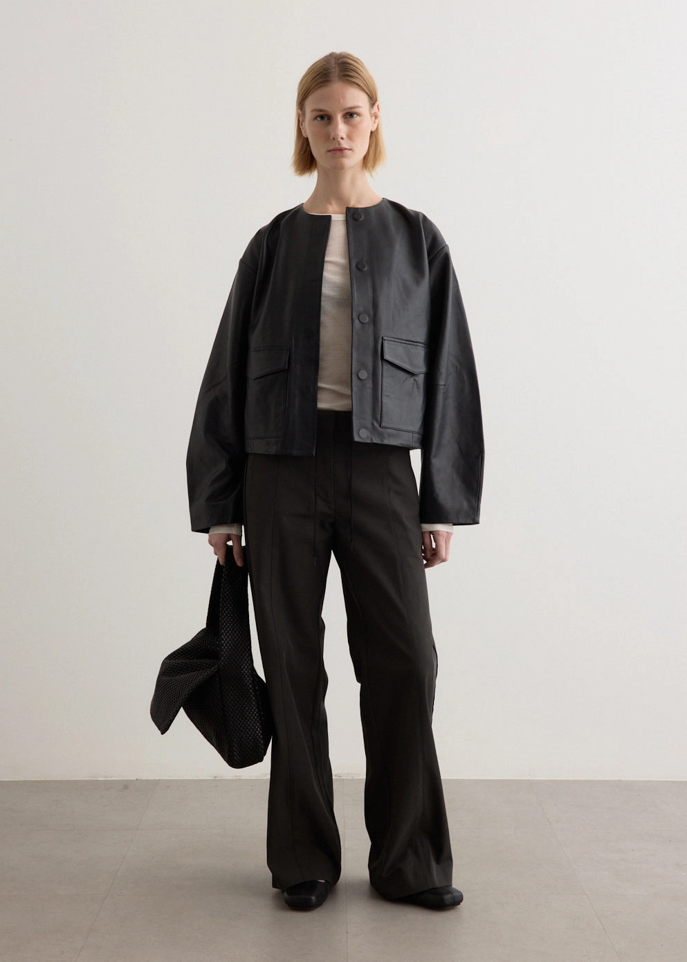 Utility Cocoon Leather Bomber Strong Zip Thermal Reflective Lining