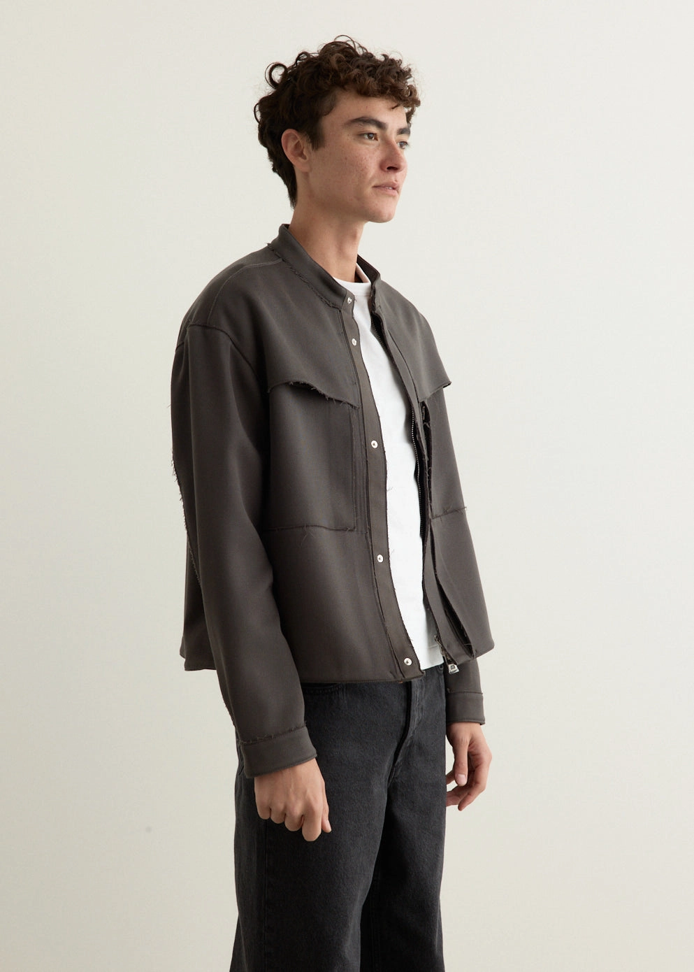 Refined Casual ESC Raw Cut Jacket