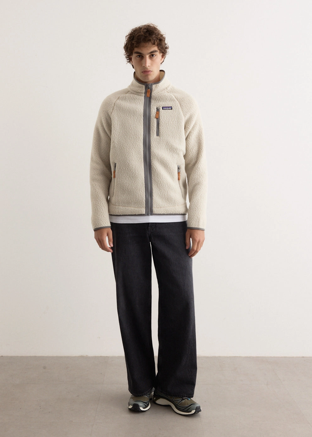 Silicone Grip Trim NonRestrictive Cut Retro Pile Jacket