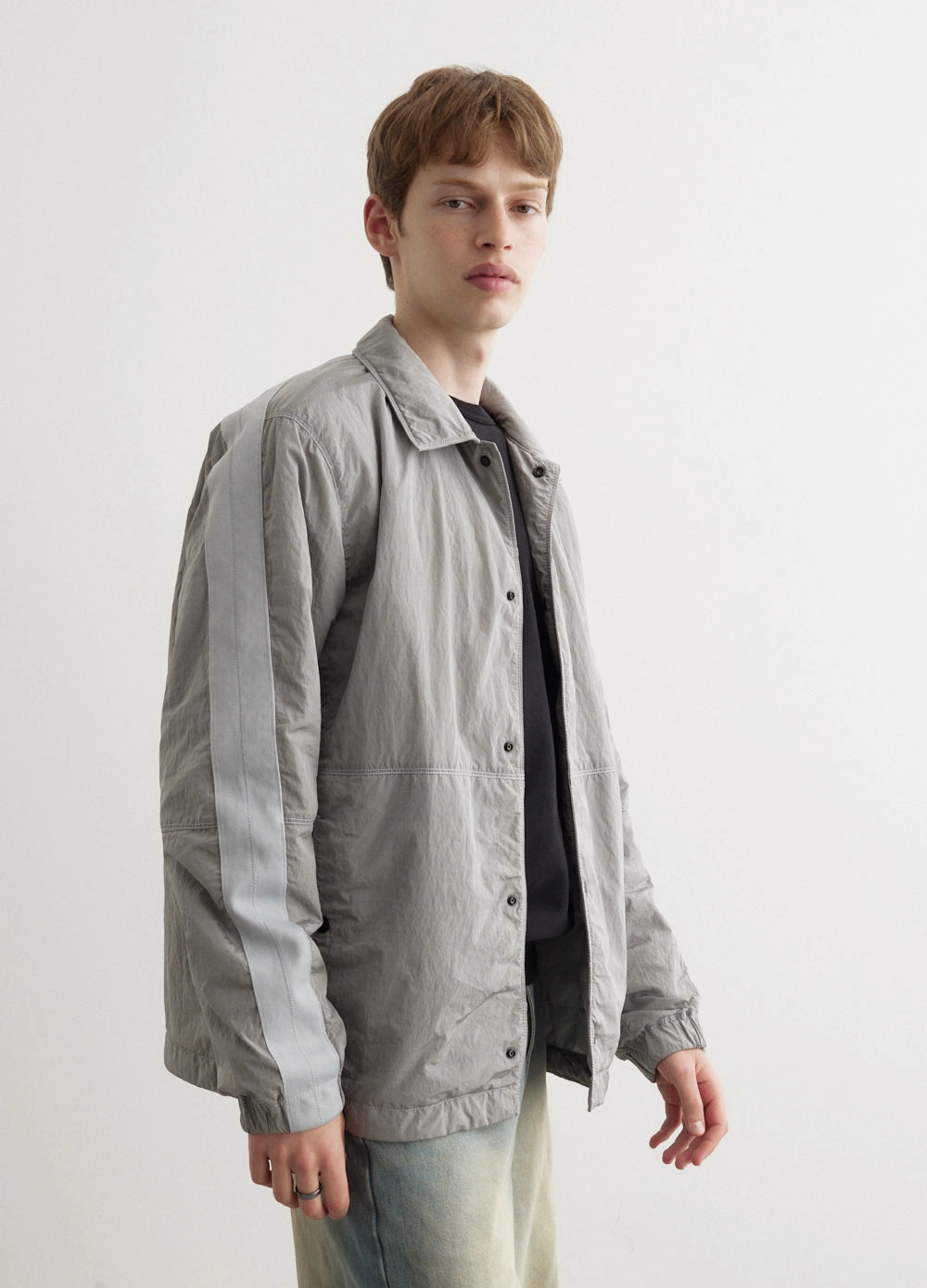 Abrasion Proof Shoulders Iridescent Nylon Metal Light Jacket