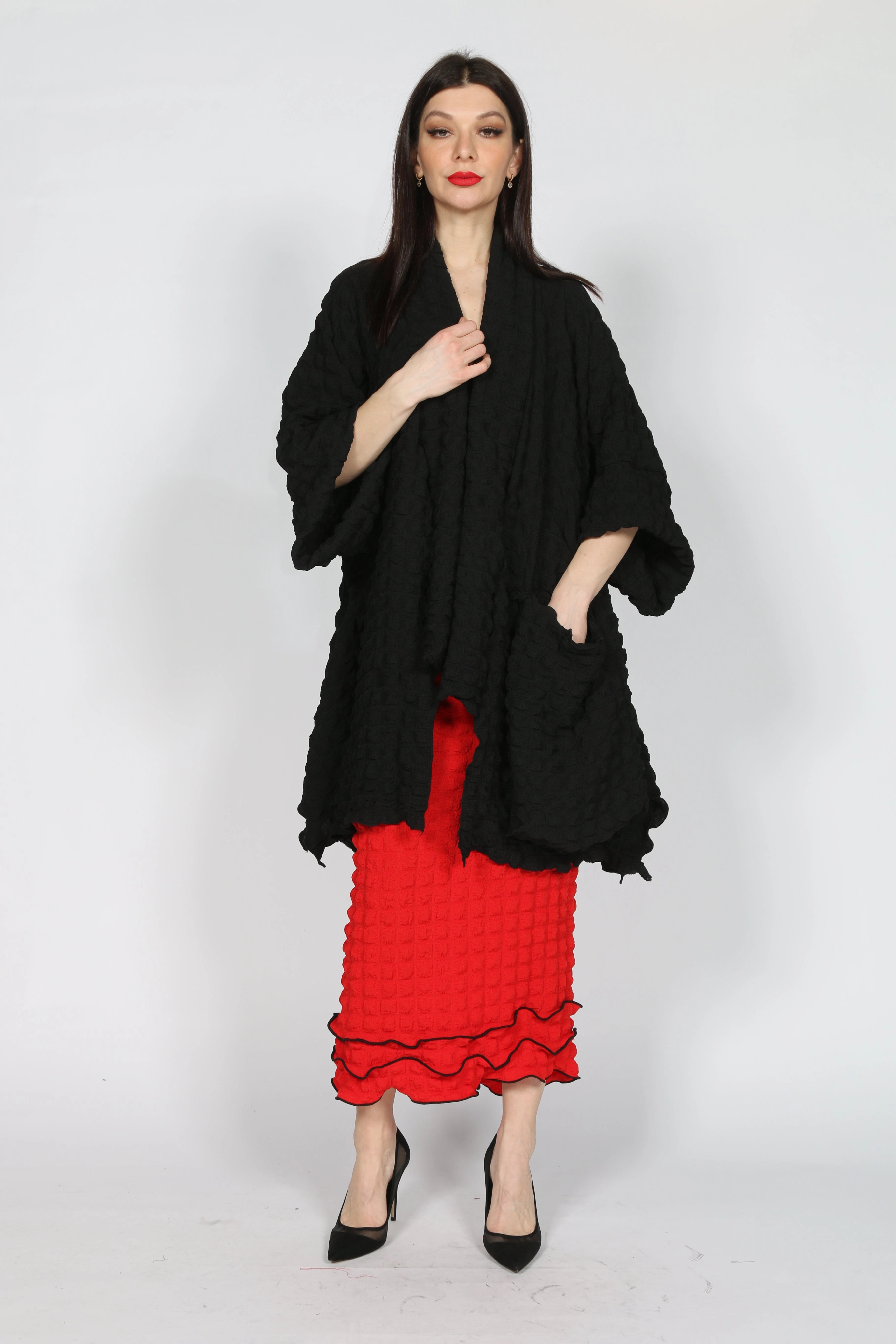 NojE Jacket Double Layered Hood Seamless Street Fit