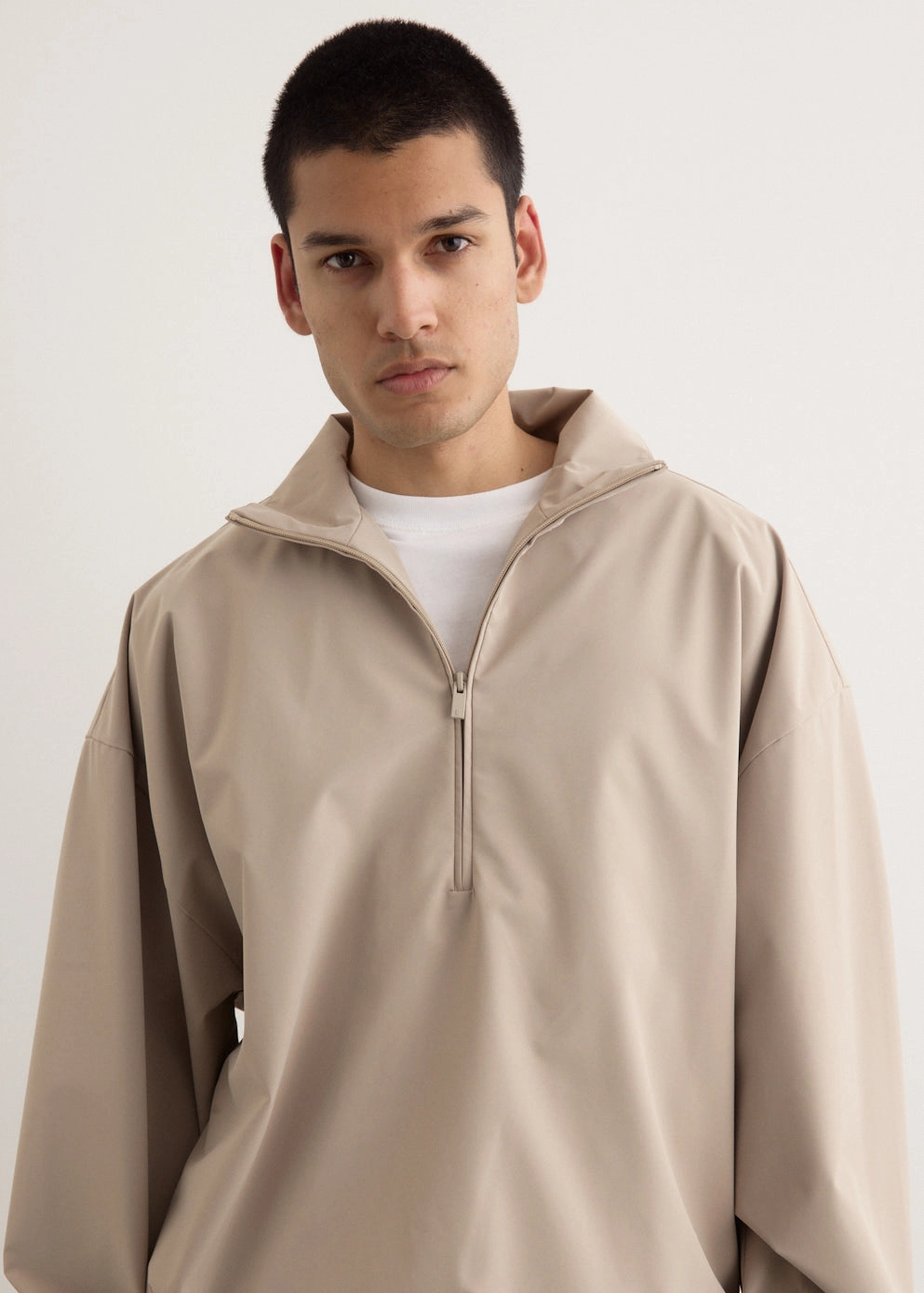 Sporty Nylon Half Zip Light Reflective Zippers Seamless Bonding