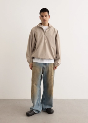 Sporty Nylon Half Zip Sleek Outer