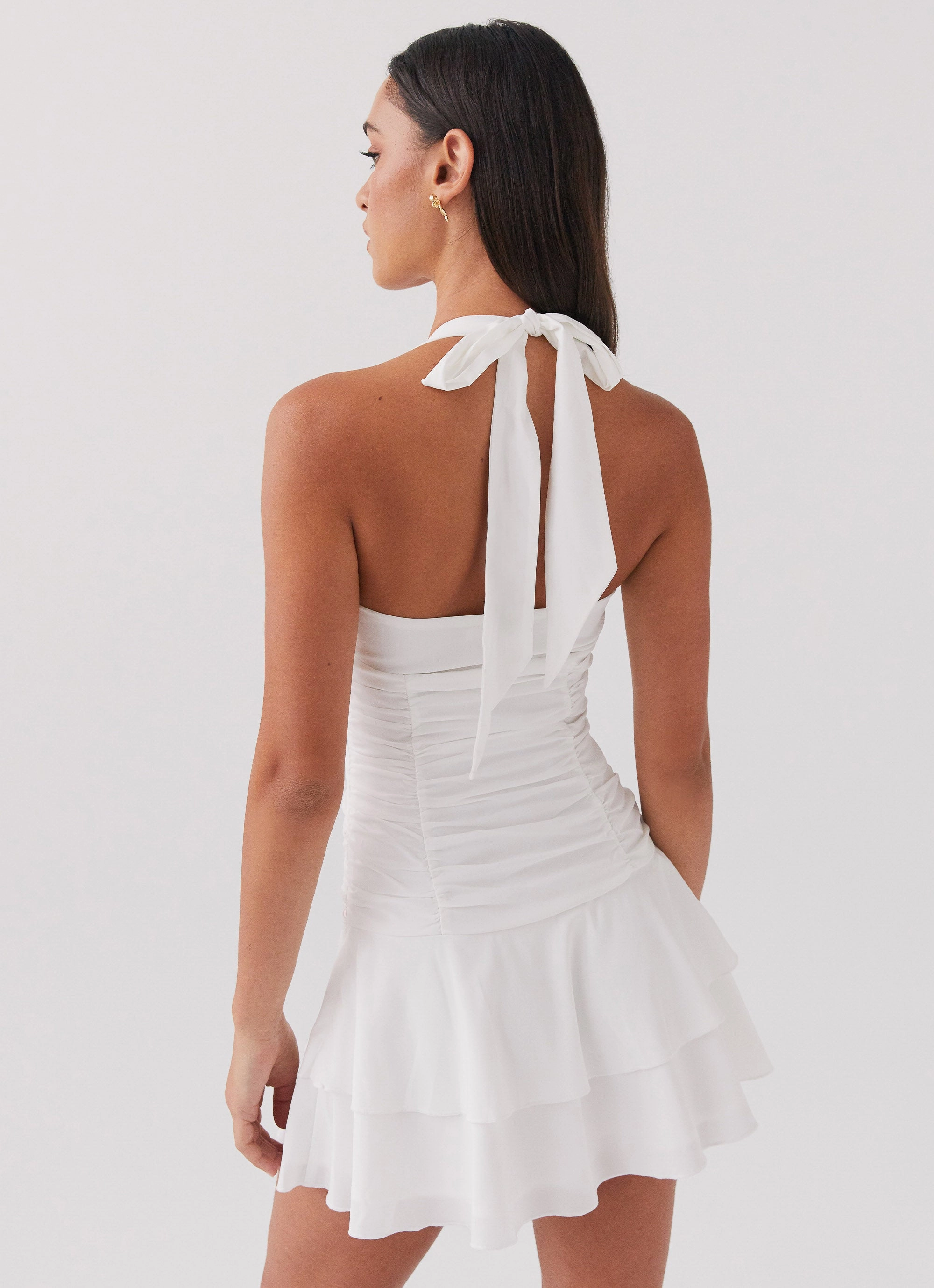 Kordyn Mini Dress - White Smooth Flow