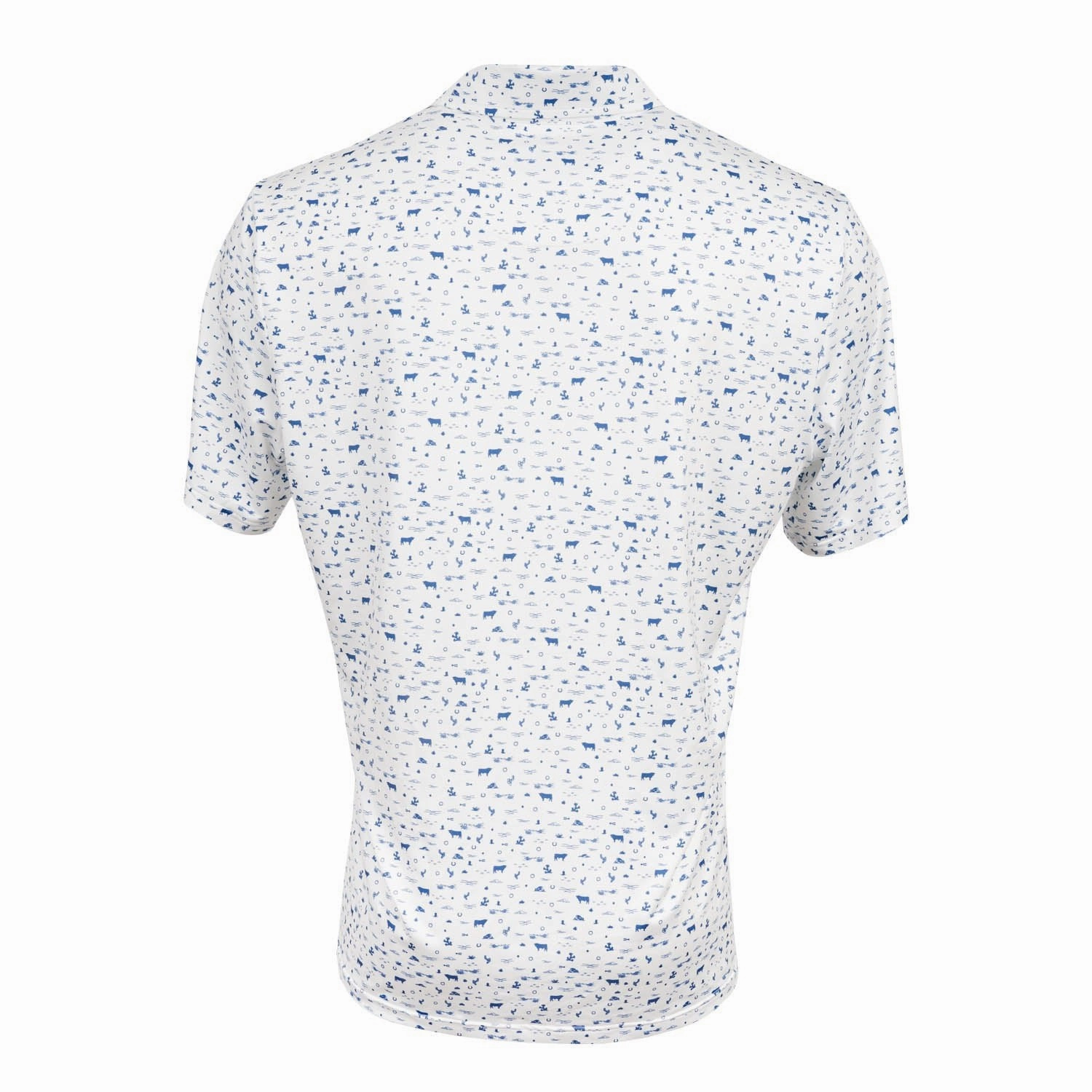 STS Ranchwear Mens Fairway Blaze White/Navy Poly/Spandex S/S Polo Shirt Networking Session High-Quality Craftsmanship