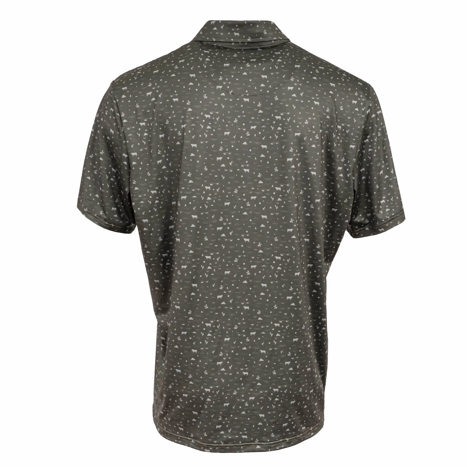 Anniversary Special STS Ranchwear Mens Fairway Forest Green/Tan Poly/Spandex S/S Polo Shirt