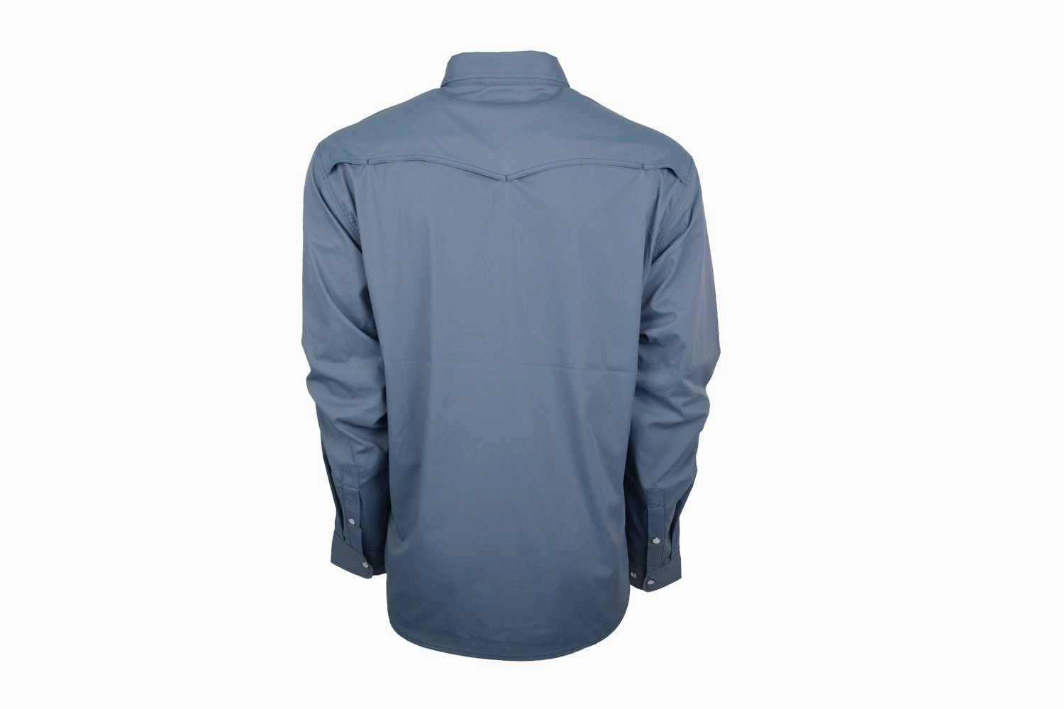STS Ranchwear Mens Fischer Performance Slate Blue Nylon/Spandex L/S Shirt Flexible Movement Hidden Placket