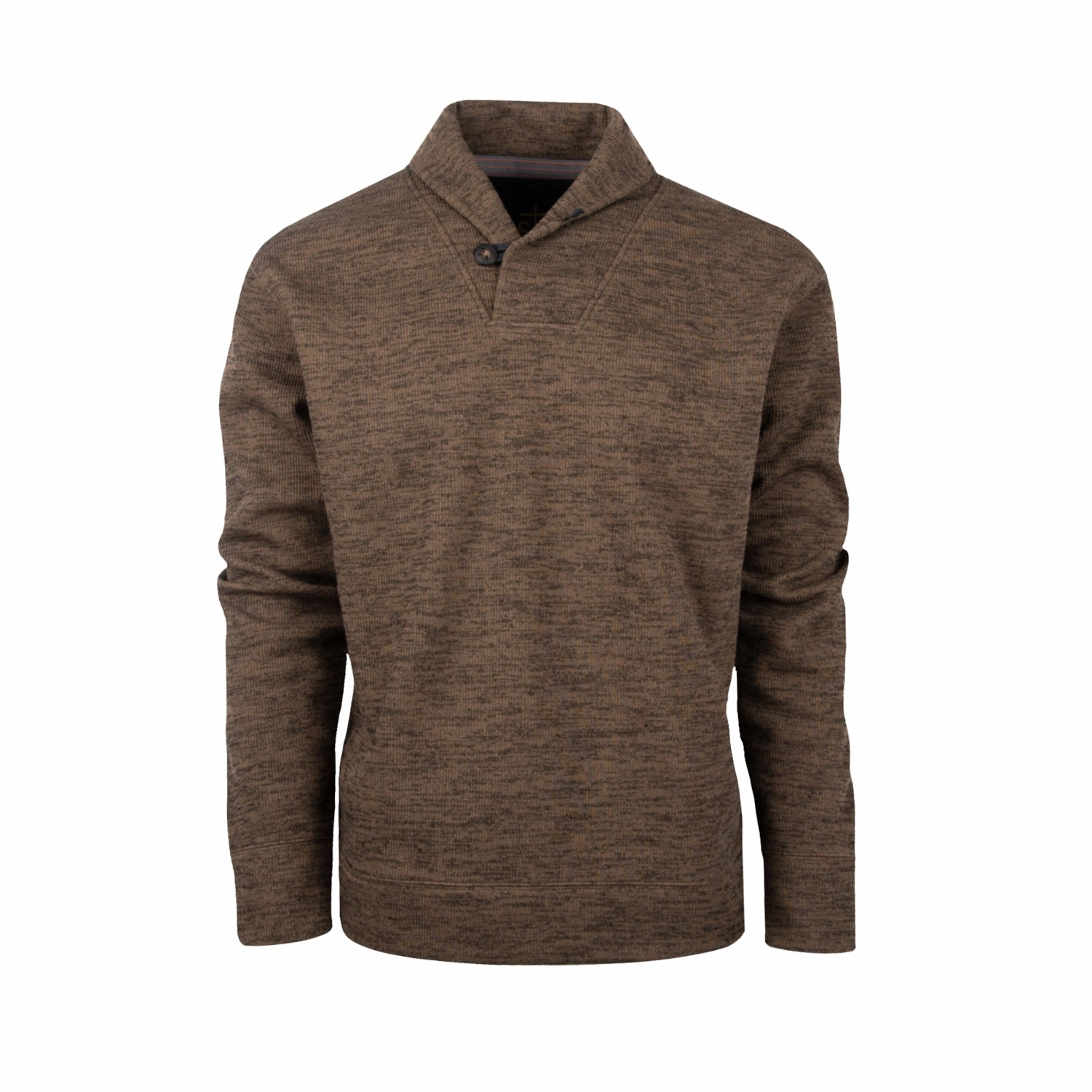 STS Ranchwear Mens Olathe Heather Chocolate 100% Polyester Pullover Sweater garden party Quick Release Placket