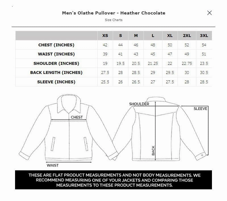 Sweat-Absorbing STS Ranchwear Mens Olathe Heather Chocolate 100% Polyester Pullover Sweater