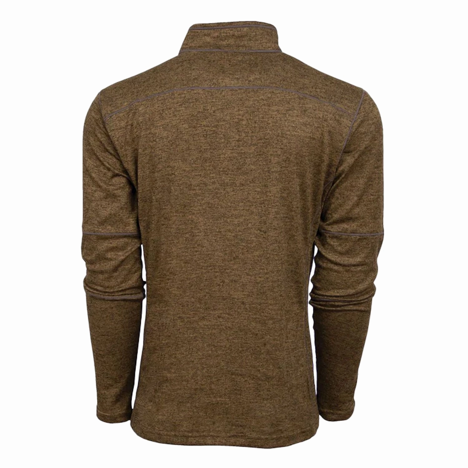 STS Ranchwear Mens Quarter Zip Chocolate Polyester Pullover Sweater High-End Fabric Versatile Piece
