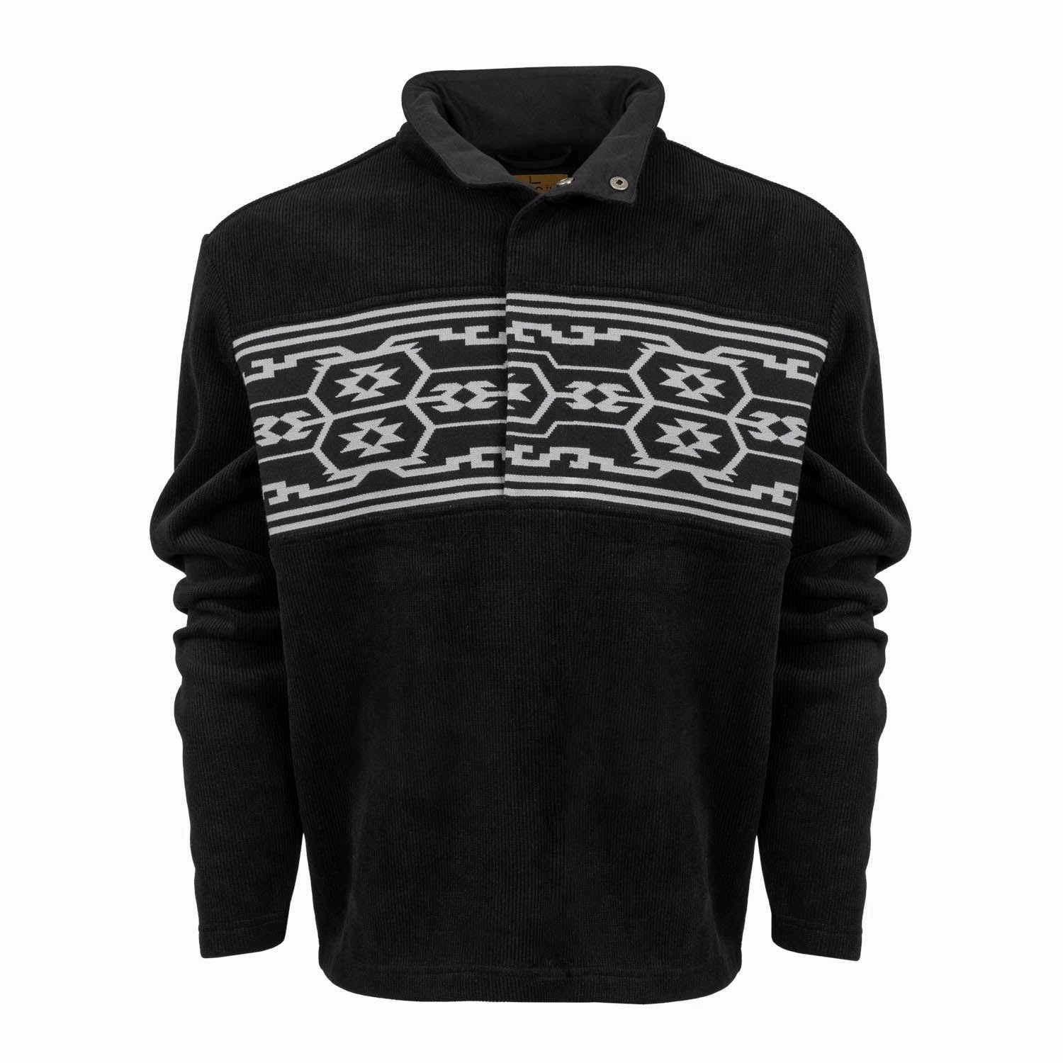 STS Ranchwear Mens Steamboat Black/White 100% Polyester Pullover Sweater Urban Fashion