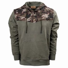 Roomy Cut STS Ranchwear Mens Whit Camo/Charcoal 100% Cotton Pullover