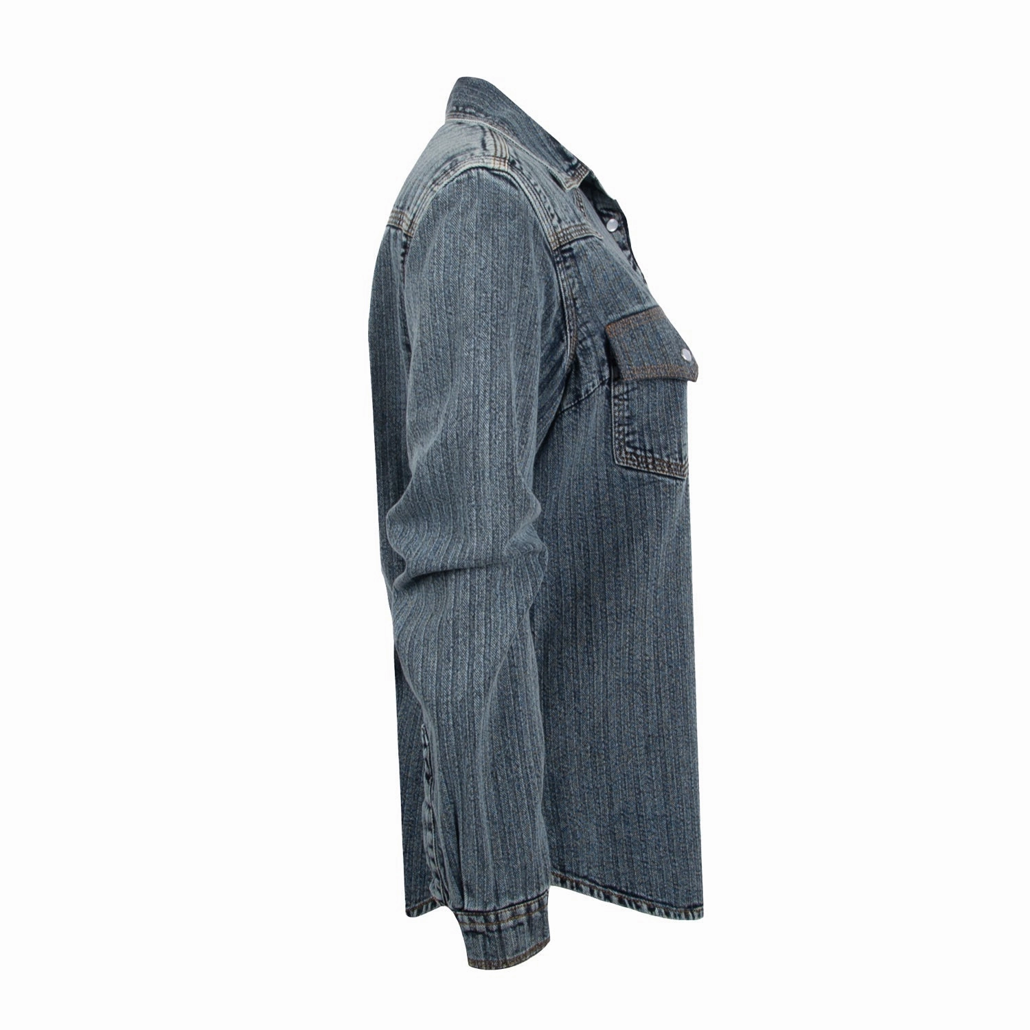 Polished Finish Seamless construction STS Ranchwear Womens Duke Denim 100% Cotton L/S Shirt