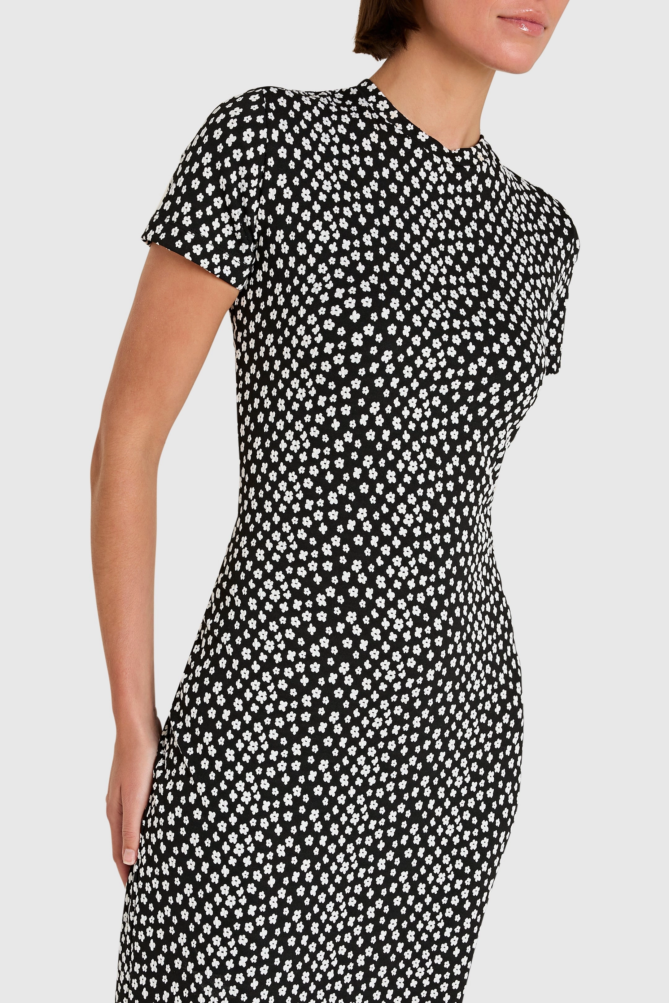 Rosaria Dress in Black/White hypoallergenic