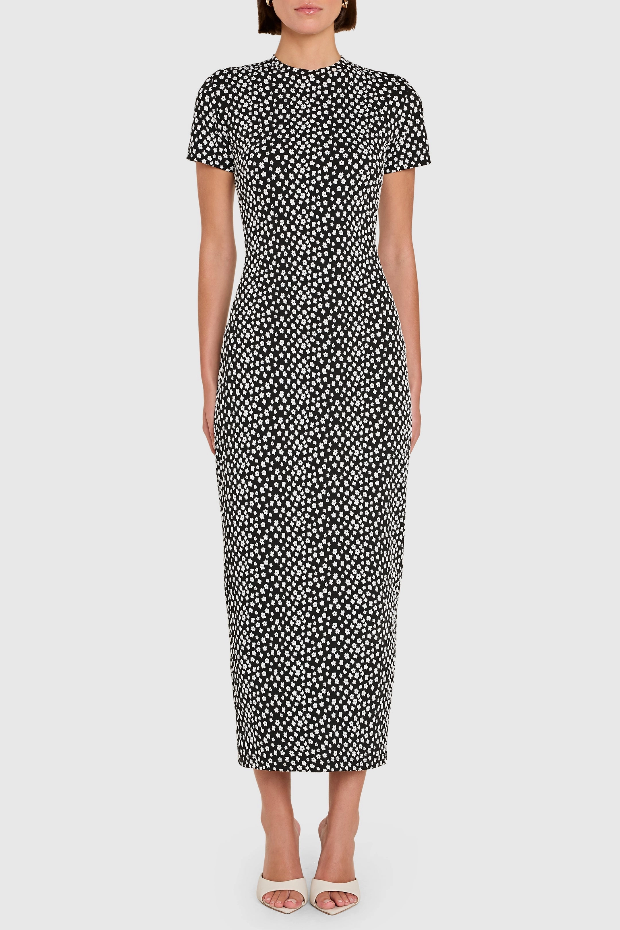 Rosaria Dress in Black/White Soft Outfit