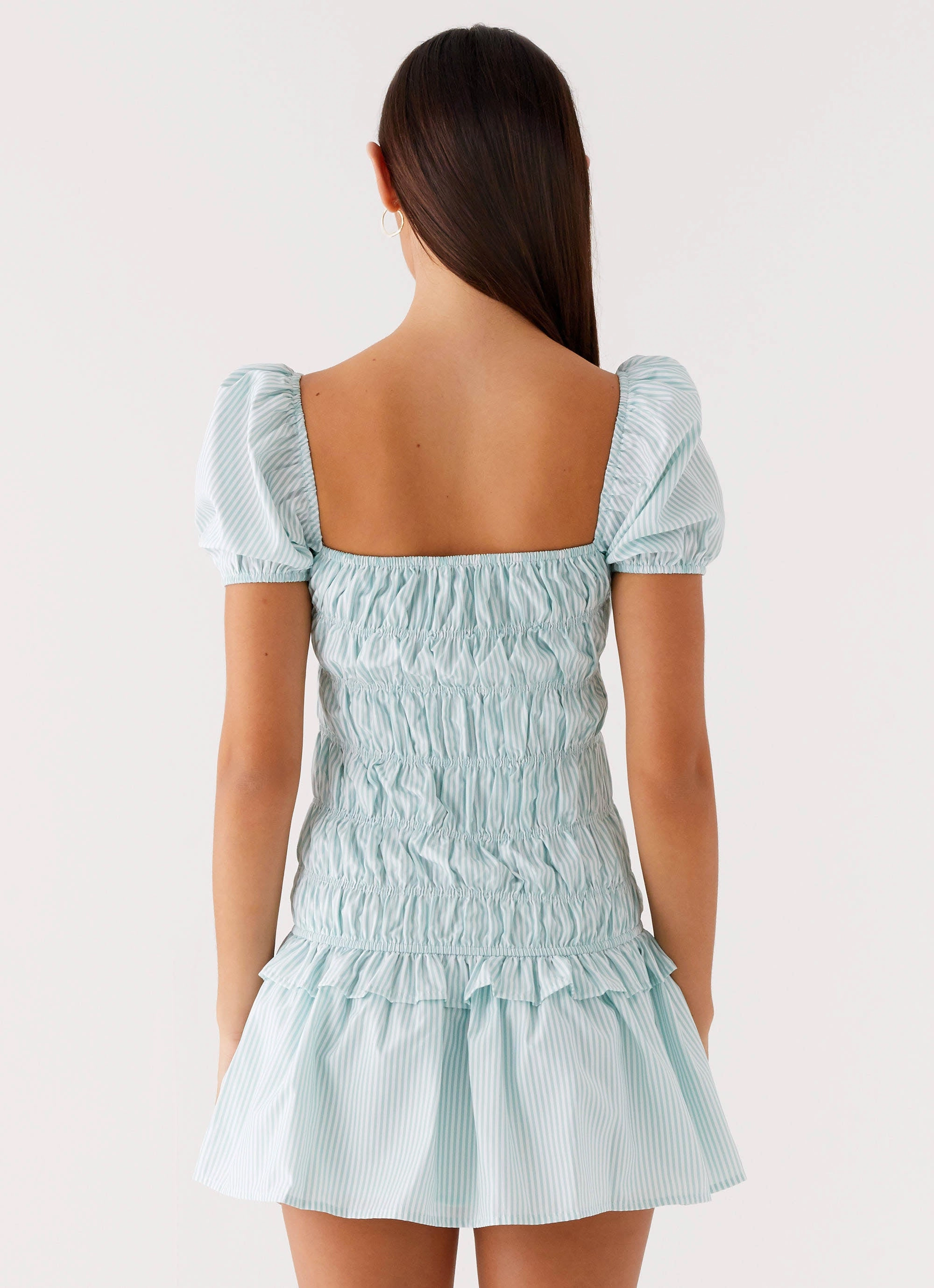 Comfy Look Yolene Mini Dress - Green Gingham