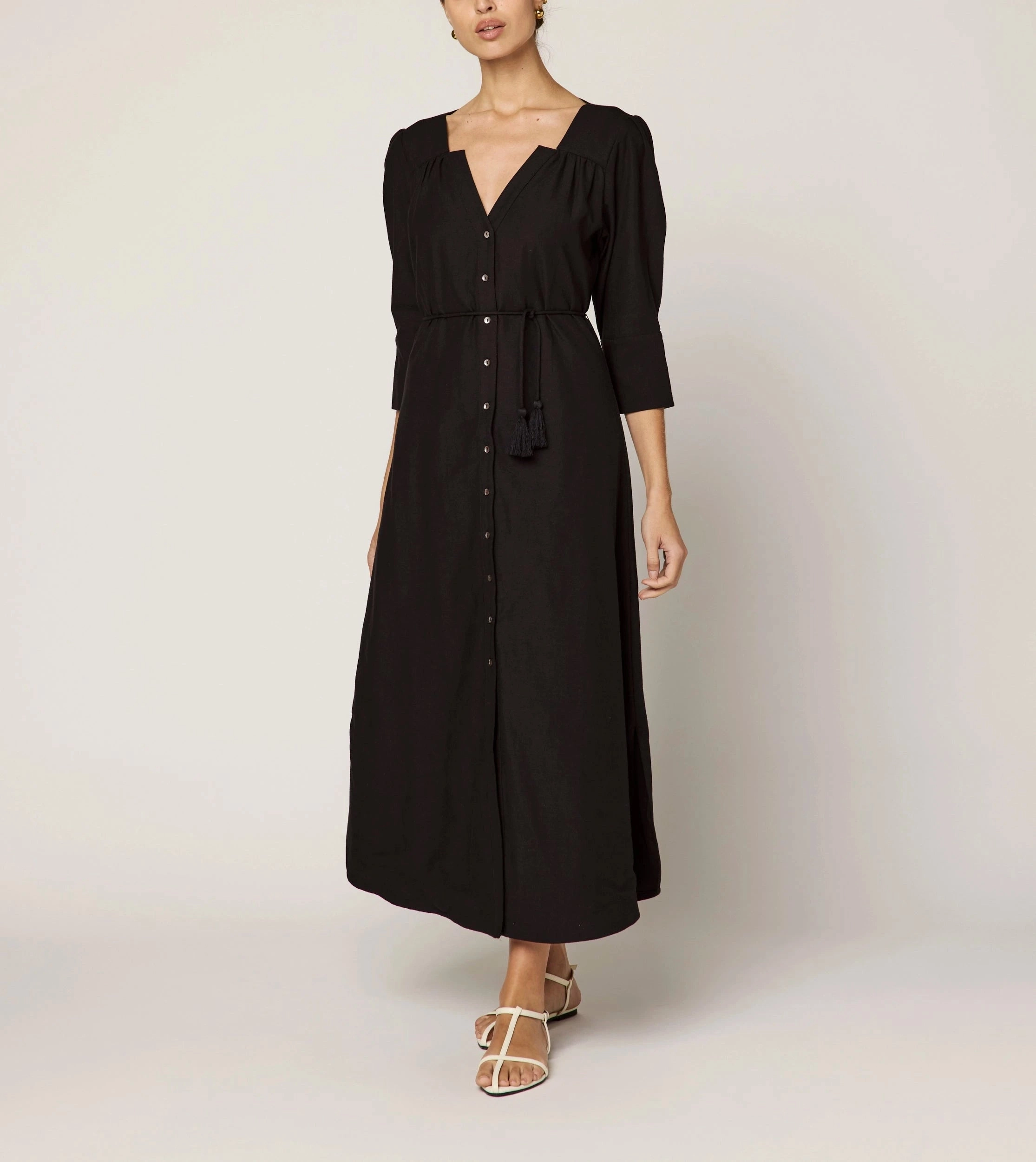 Paria Midi Dress | Black Evening Ready Sister Charm