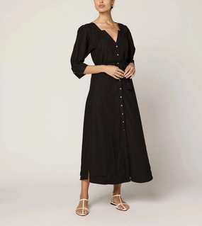 Paria Midi Dress | Black summer breeze