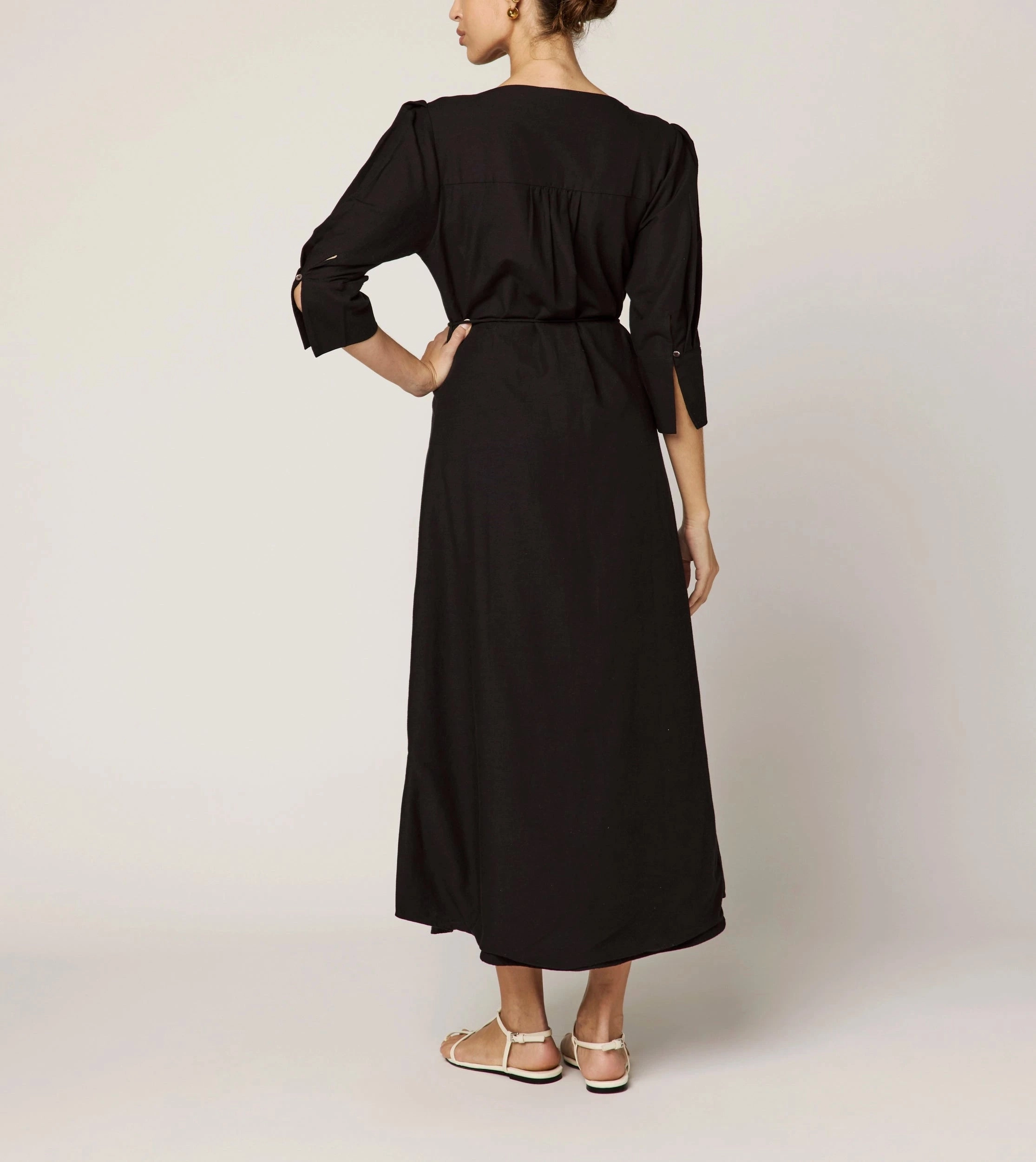 Paria Midi Dress | Black Soft and Stylish