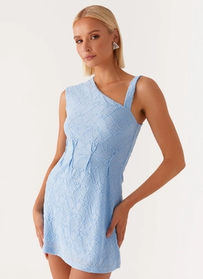 Poppy Mini Dress - Baby Blue Urban Style