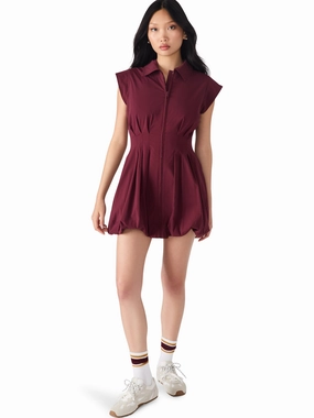 Dyanne Dress in Wine Wool-Blend
