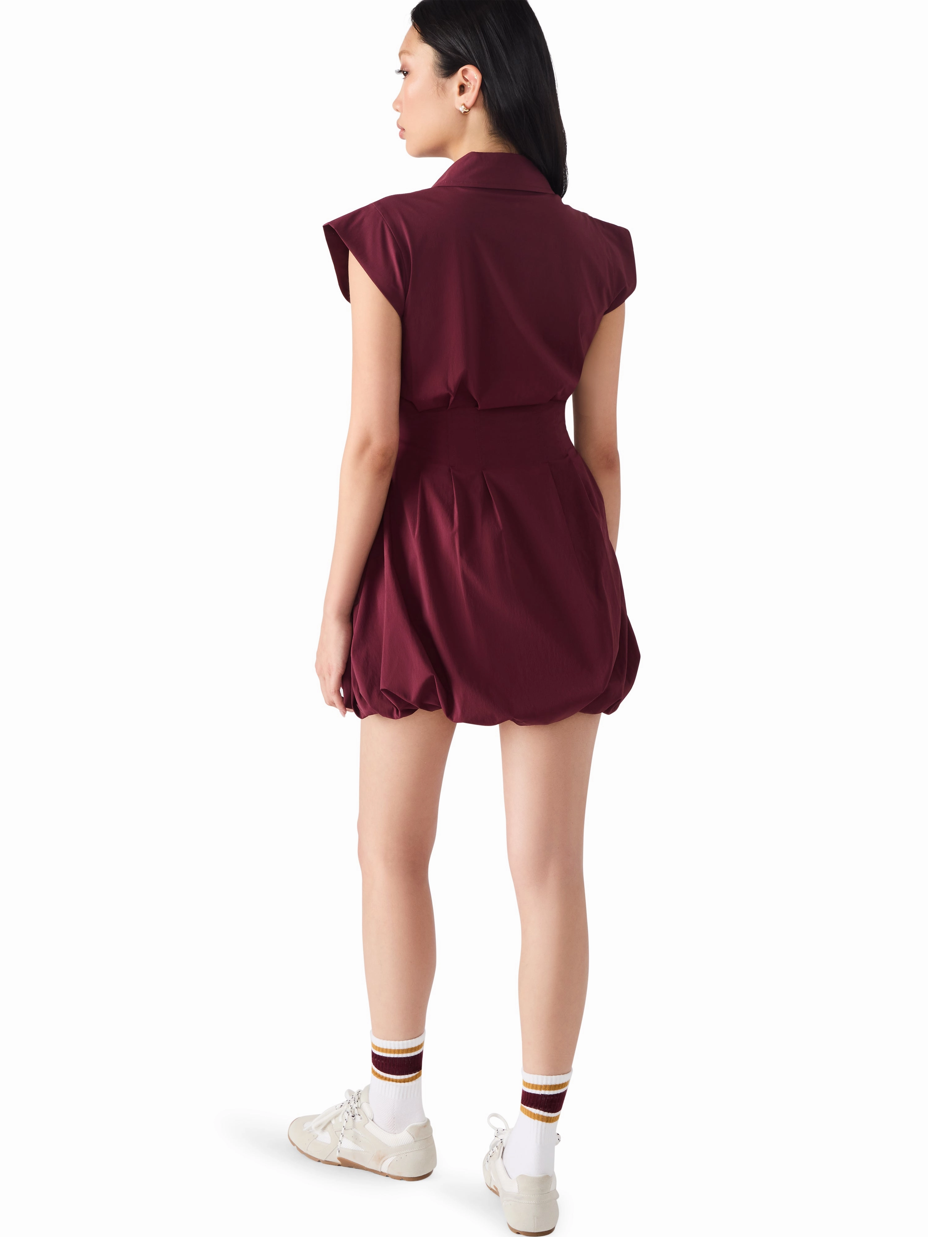 Dyanne Dress in Wine Mid Fit