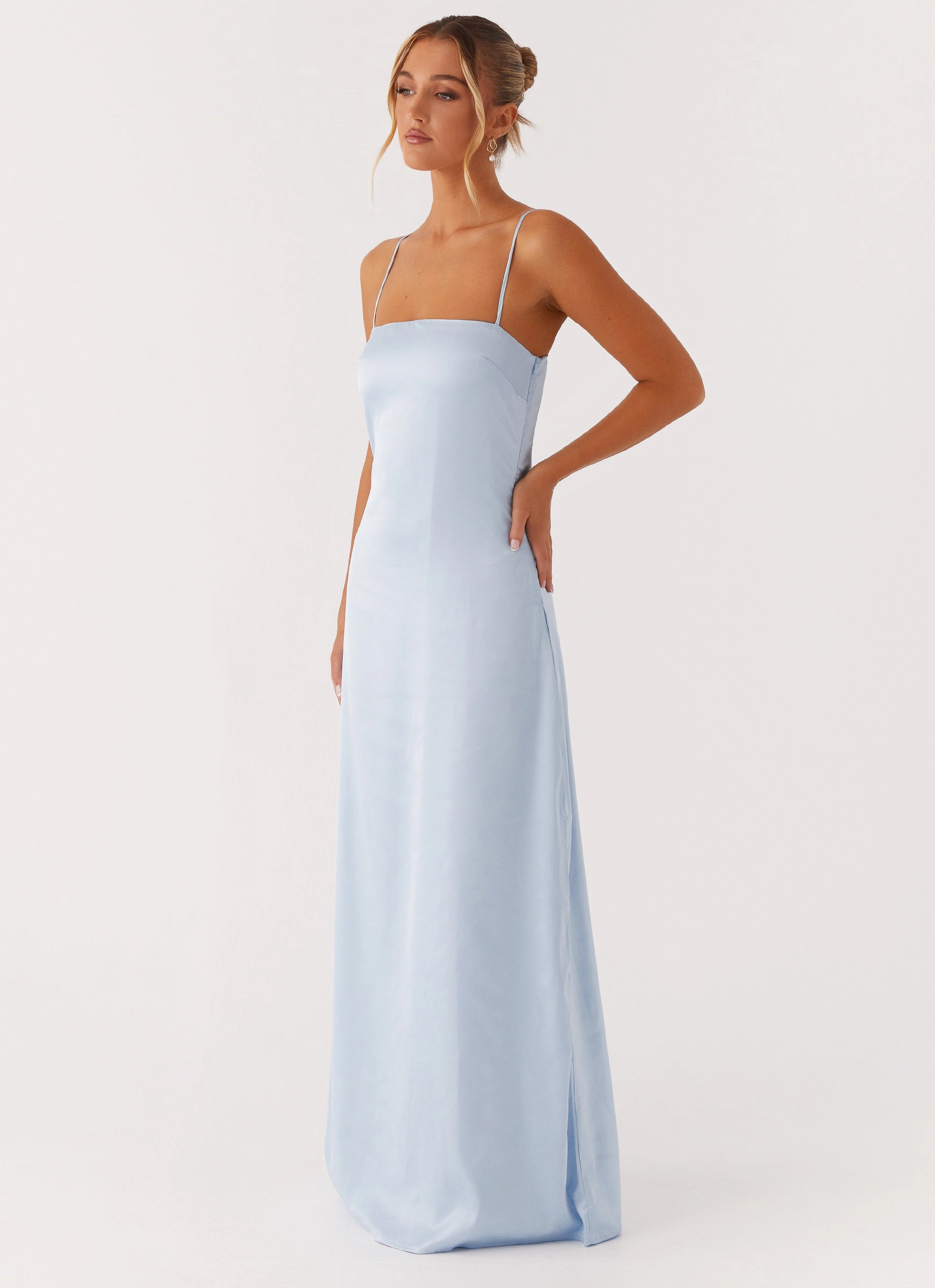 Aster Bloom Maxi Dress - Blue Cool Undertone