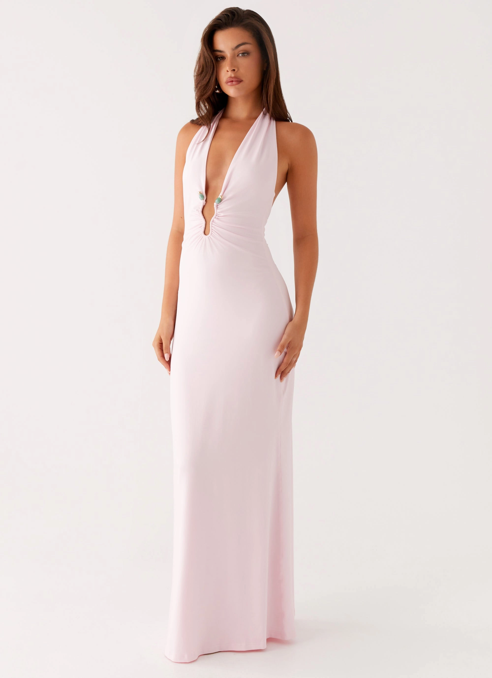 Soft Tone High-Fashion Nicola Maxi Dress - Pink