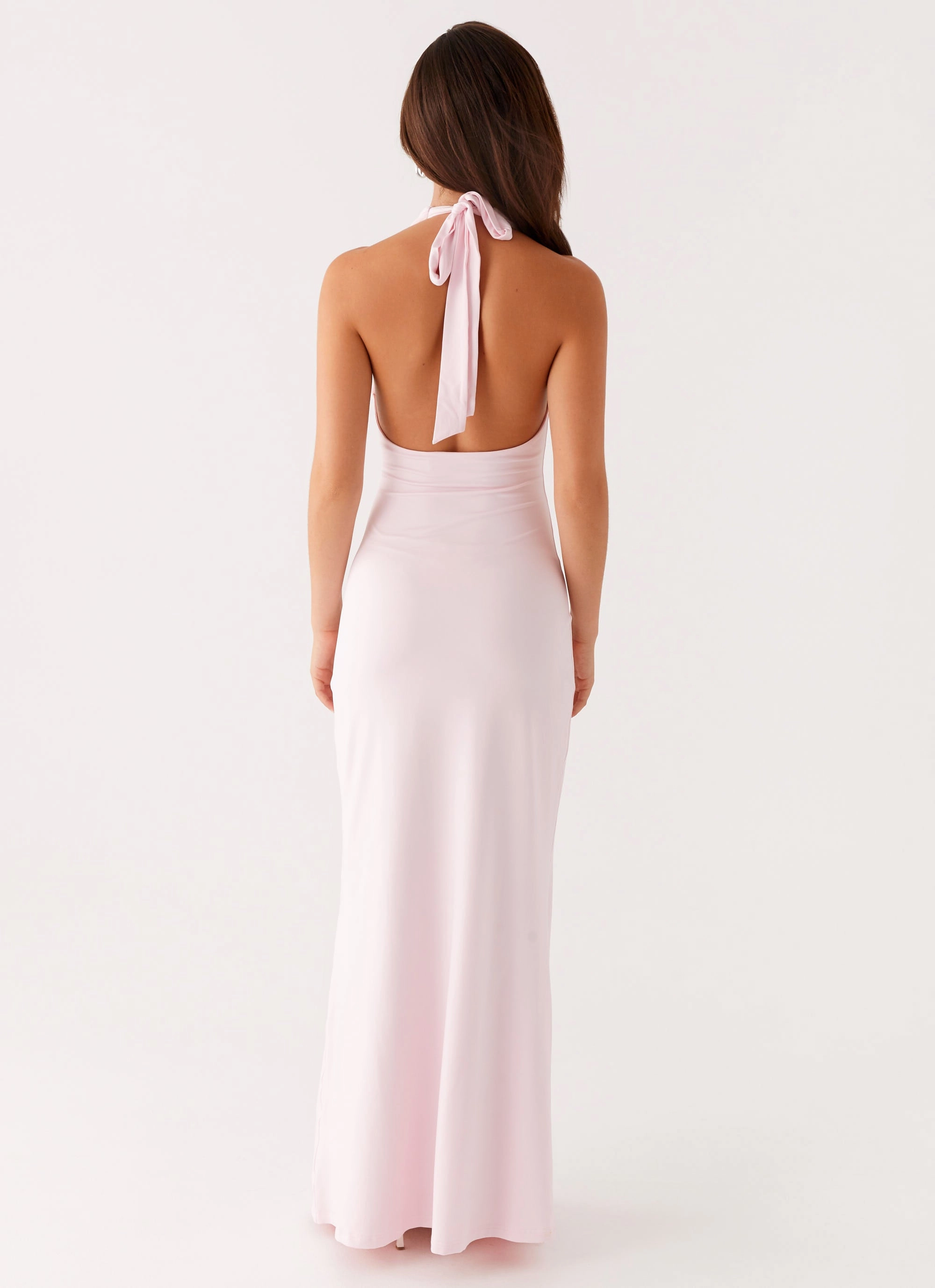 Nicola Maxi Dress - Pink Silky Layer Timeless Style