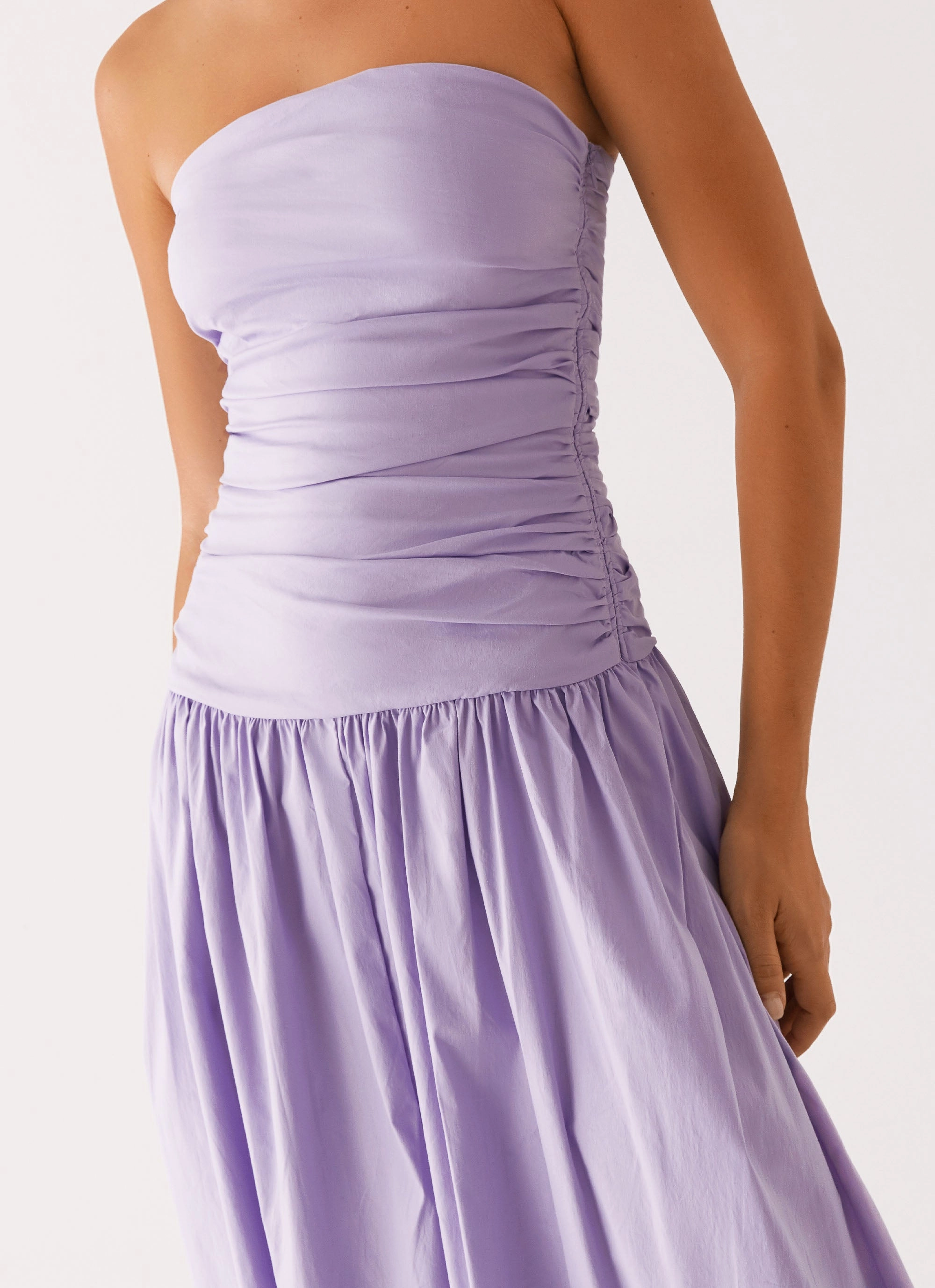 Carmel Maxi Dress - Lavender Texture Edge Travel Option