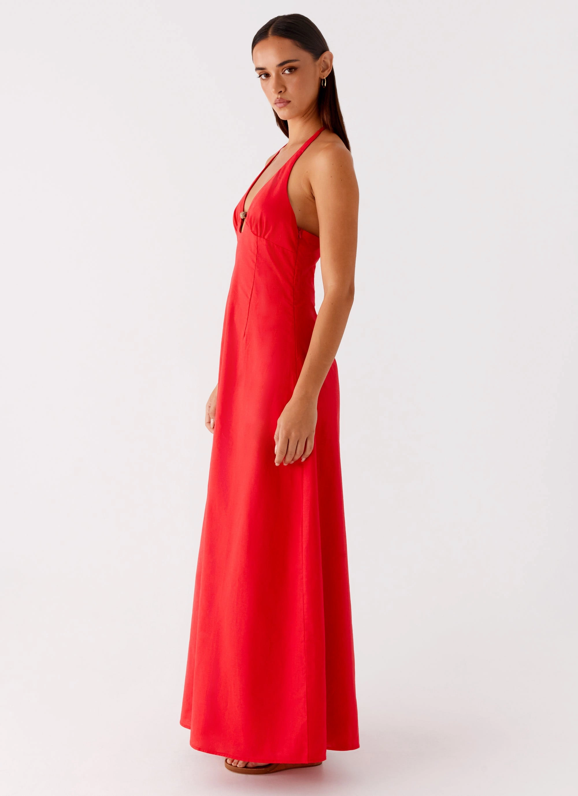 Beachwear Minimal Tone Zana Maxi Dress - Red