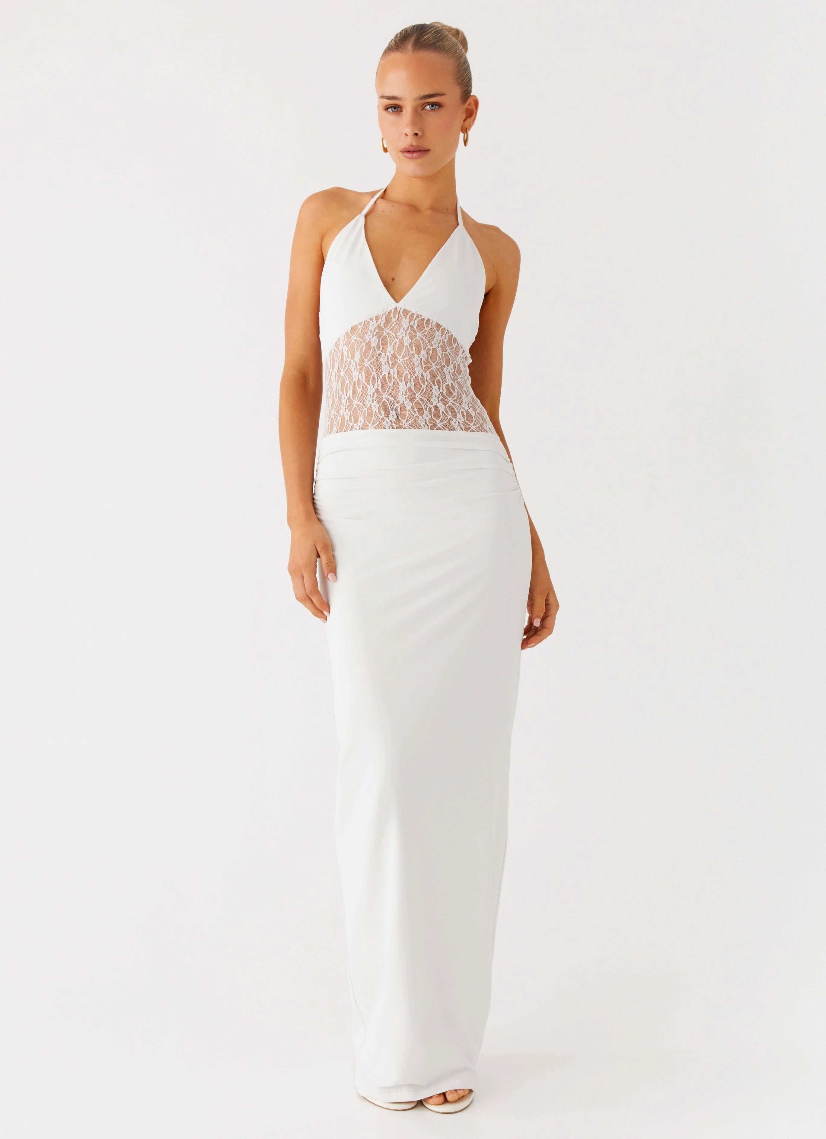 Shine Moment Enchant Lace Maxi Dress - Ivory