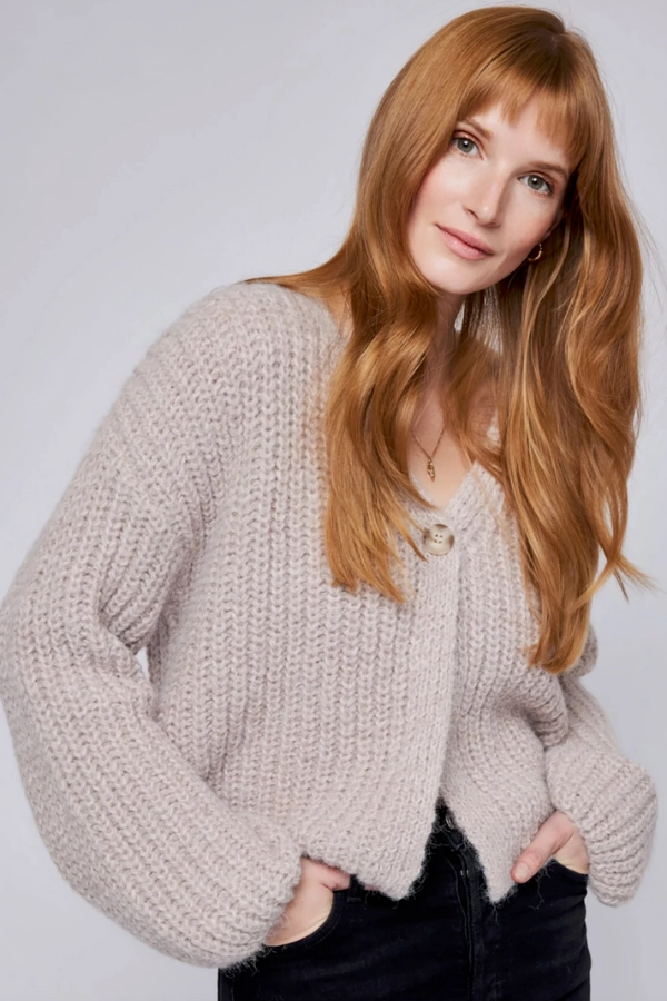 Comfy And Warm Ribbed Hem Ilene Cardigan