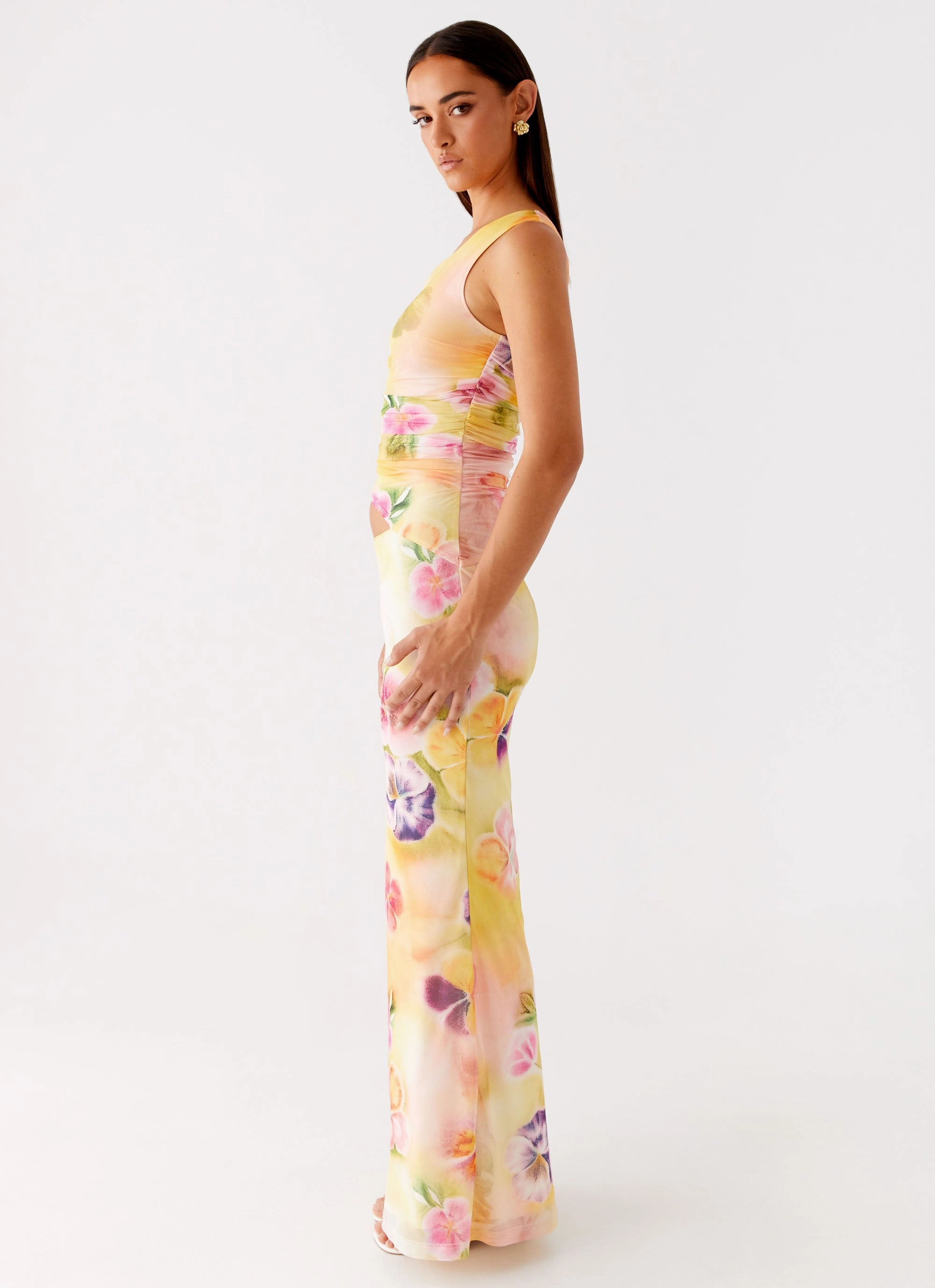 Relax Flex Seranella One Shoulder Maxi Dress - Sunburst Floral
