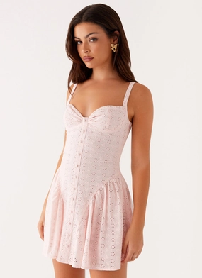 Sugar Plum Mini Dress - Peach Trendy Appeal