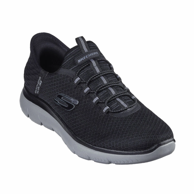 Men's Slip-ins Summits High Range Black Mesh/Trim Universal Fit Fresh Drop