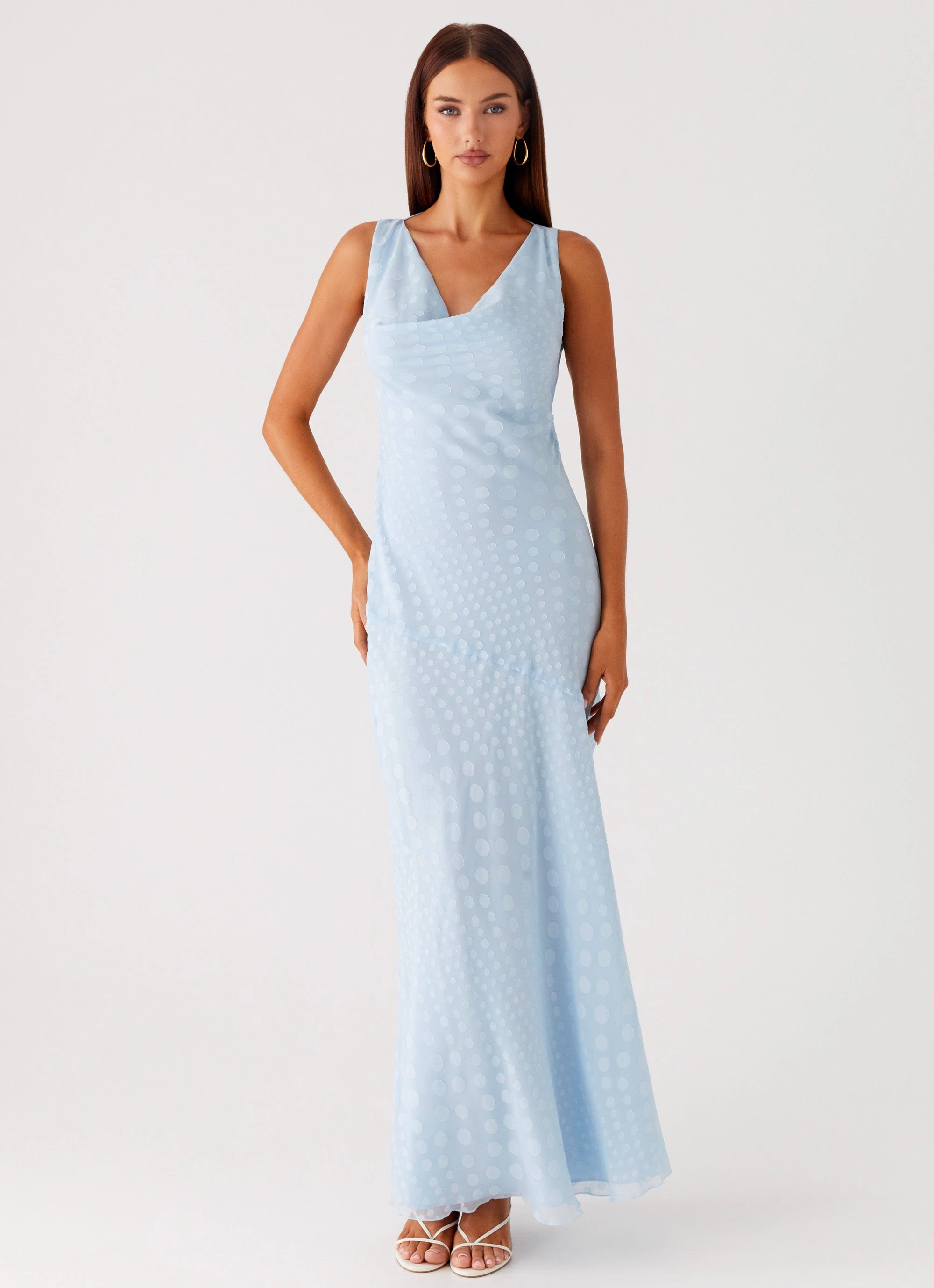Contemporary Vibe Sundance Chiffon Maxi Dress - Blue