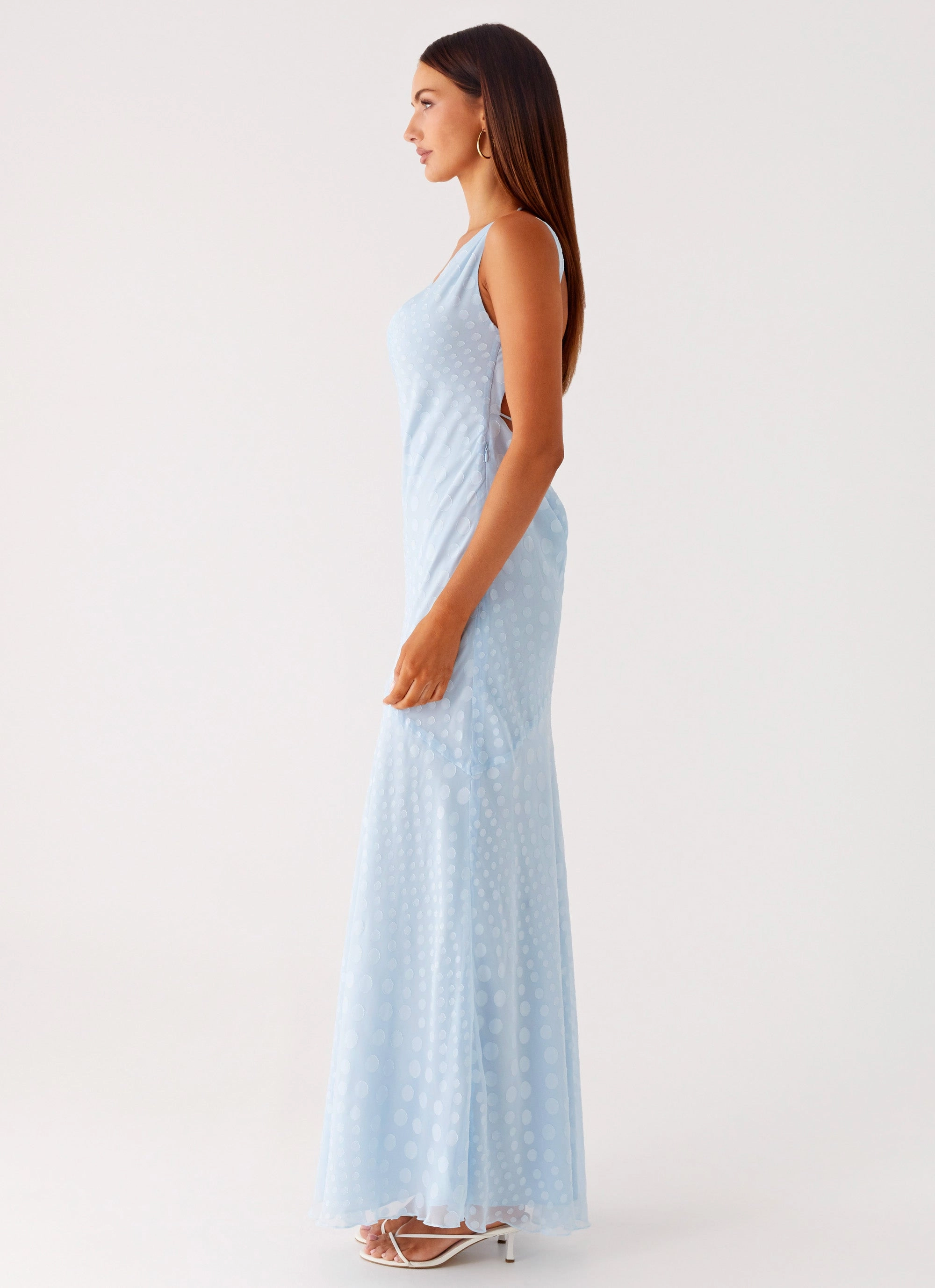 Golden Scene Sundance Chiffon Maxi Dress - Blue
