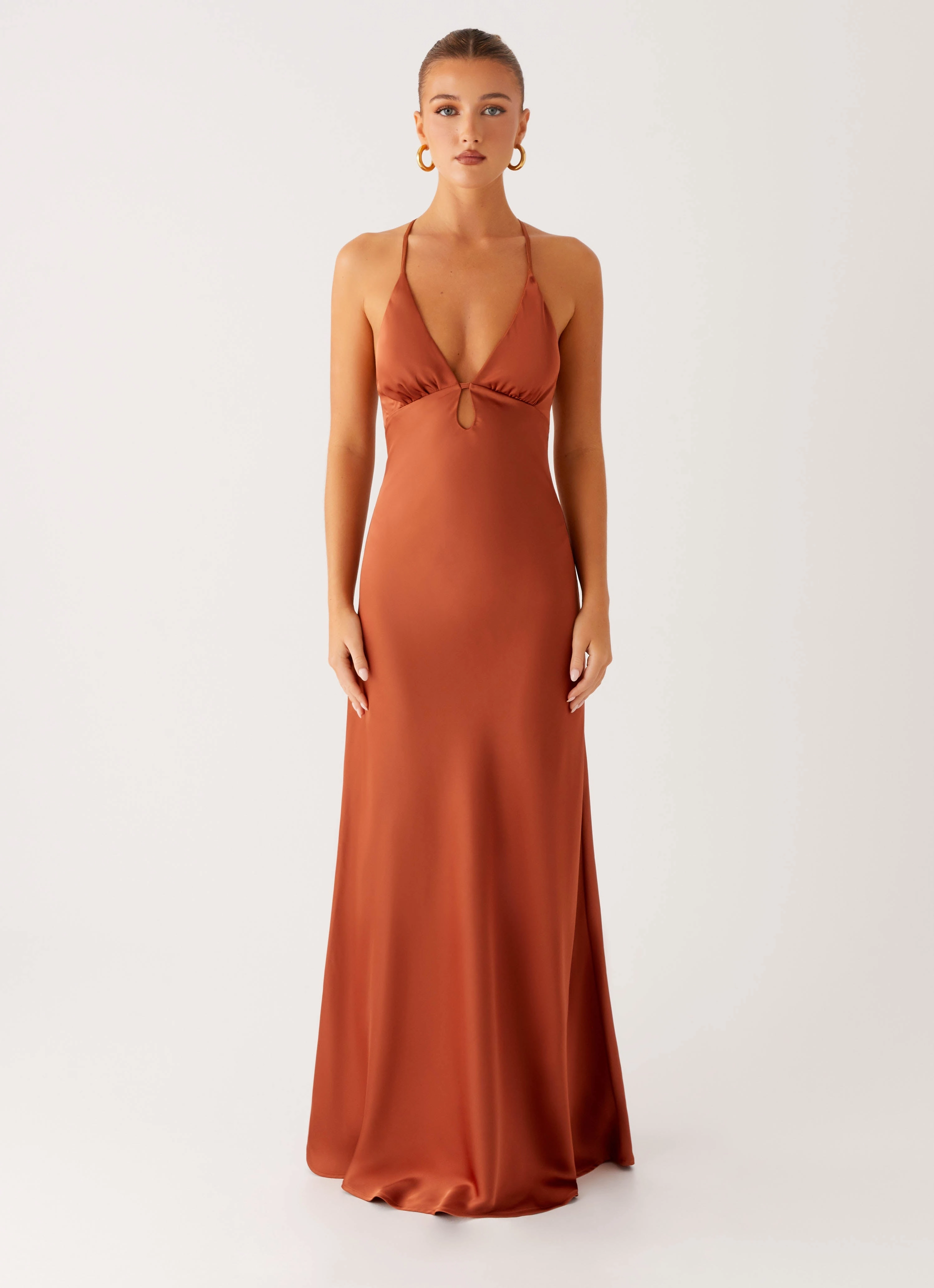 Compact Fit Chill Fashion Sundowner Maxi Dress - Rust