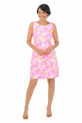Quick Match Sunset Grove UPF50  Sleeveless Shift Dress
