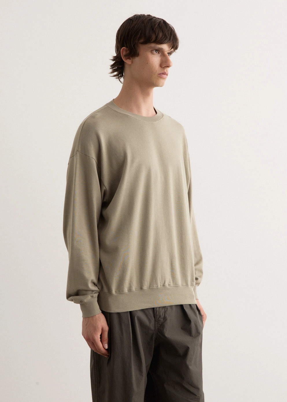 Seam Free Edges Recycled Polyester Blend Super High Gauge Sweat Pullover