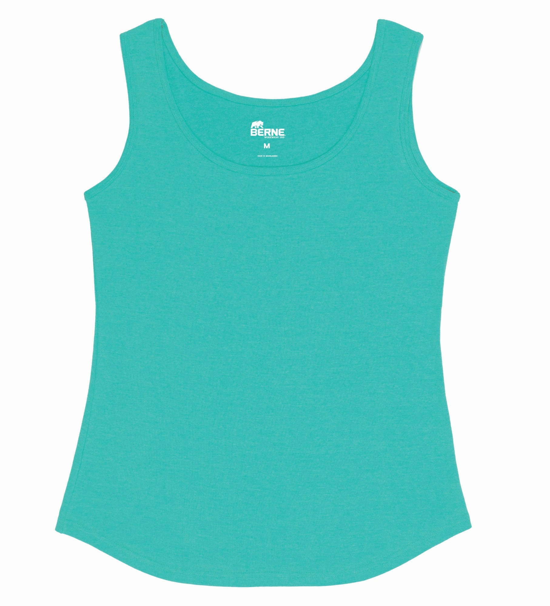 All Day Comfort Tech Wardrobe Staple Berne Aqua Cotton Blend Ladies Lightweight Performance Tank S/L