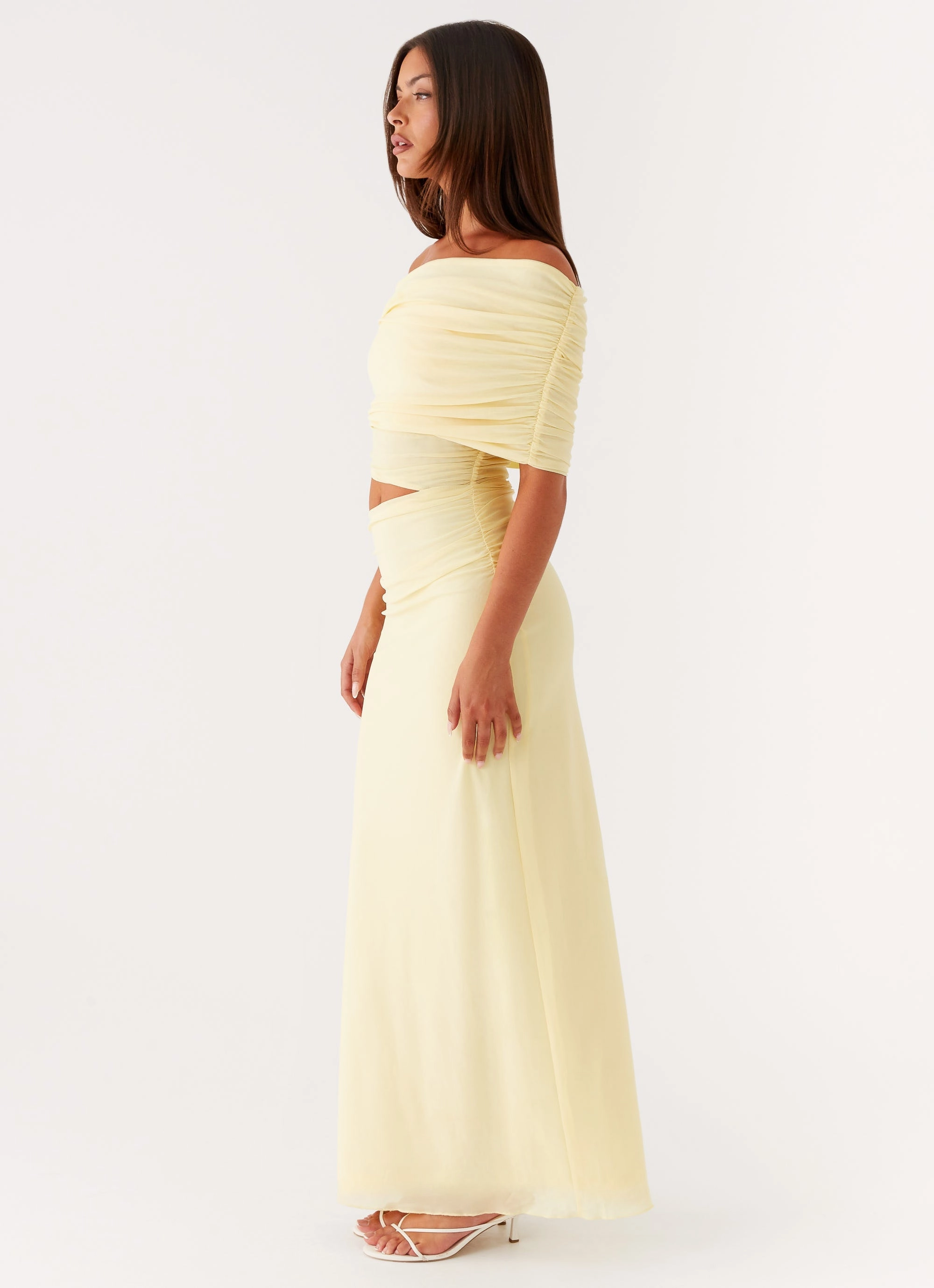 Gillian Maxi Dress - Yellow Urban Look Removable-Straps