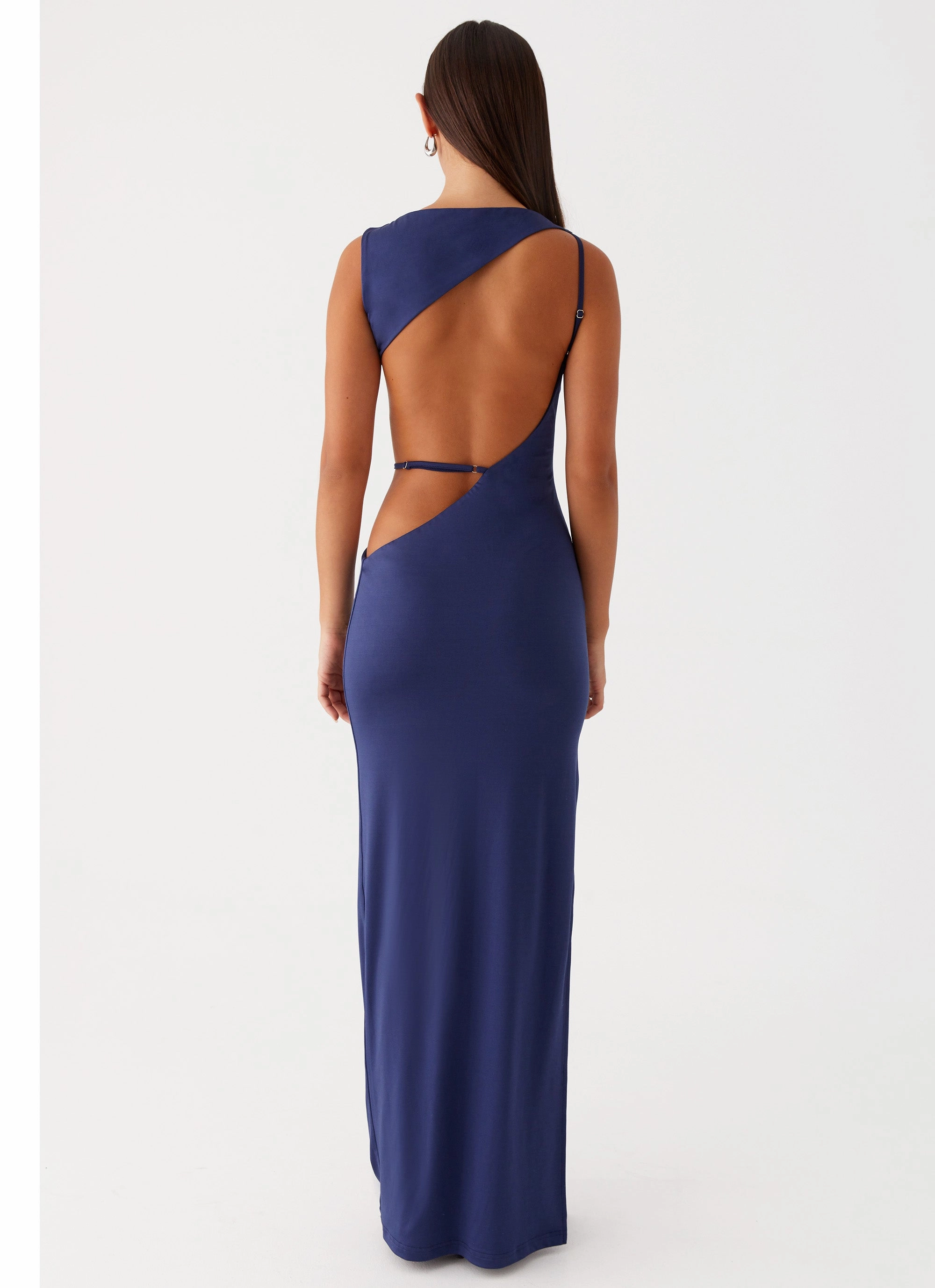Sutton Maxi Dress - Navy Formal dinner wear Natural Drape